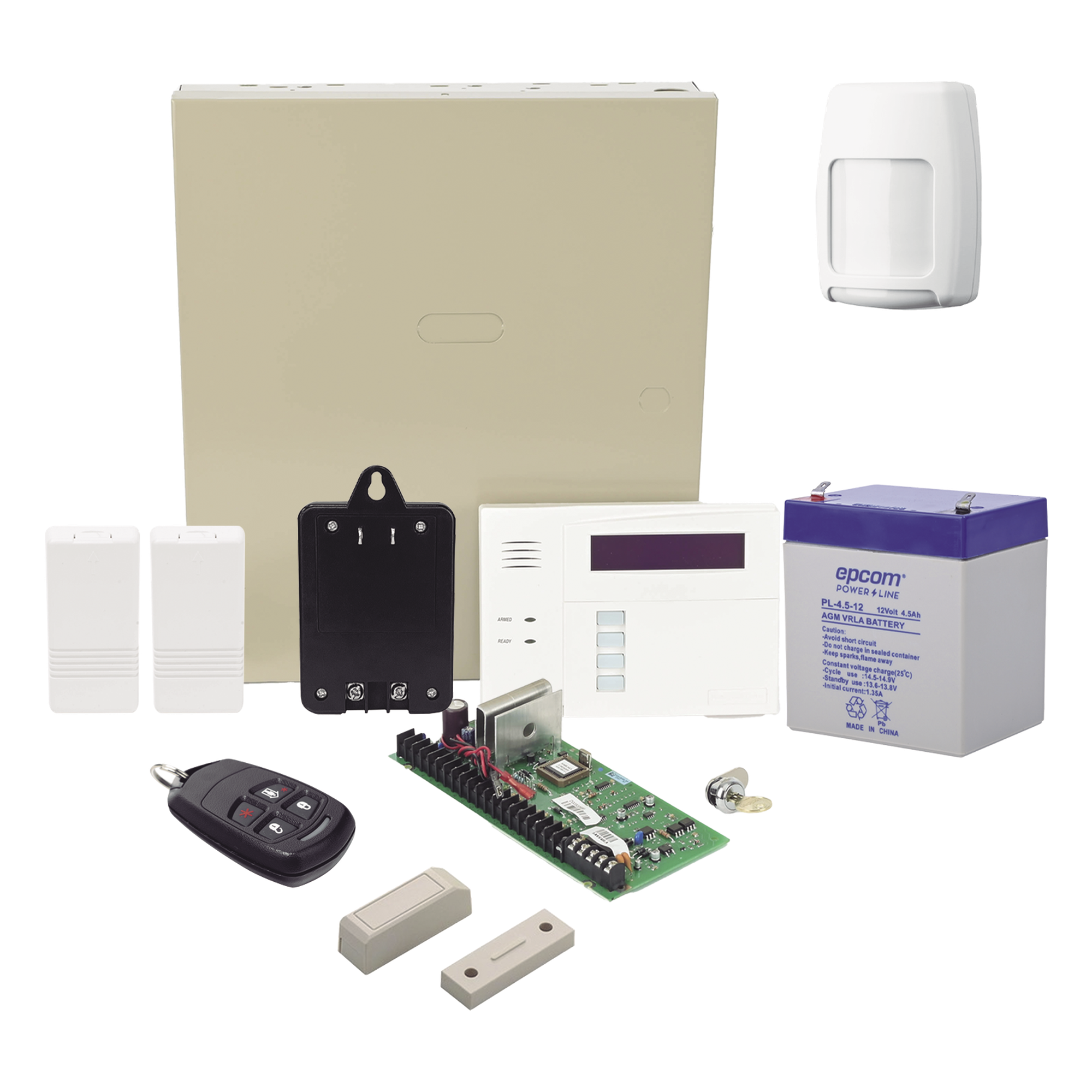 Kit Panel de Alarma / 40 Zonas Inalámbricas / 3 Particiones / Teclado-Receptor 6160RF / Sensor de Movimiento / 2 Contactos Magnéticos / Control Remoto — HONEYWELL HOME RESIDEO · SKU VISTA48ECORF/6160RF