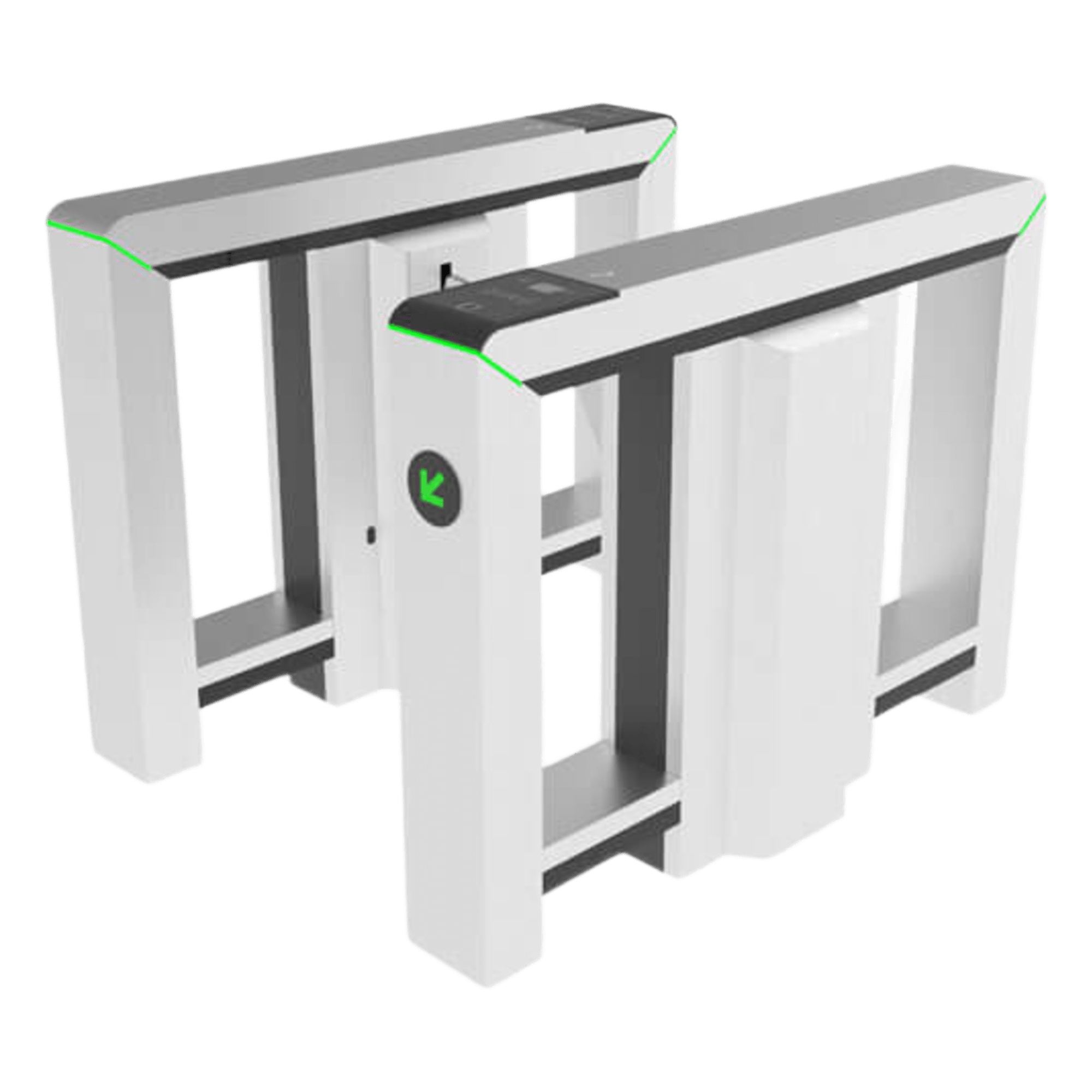 Torniquete de Barrera Flap / Plataforma Sólida 50-100 mm / Ancho 1355 mm / Altura 1010 mm / Tapas Desmontables / Mantenimiento Accesible — ZKTECO · SKU MARSF1000