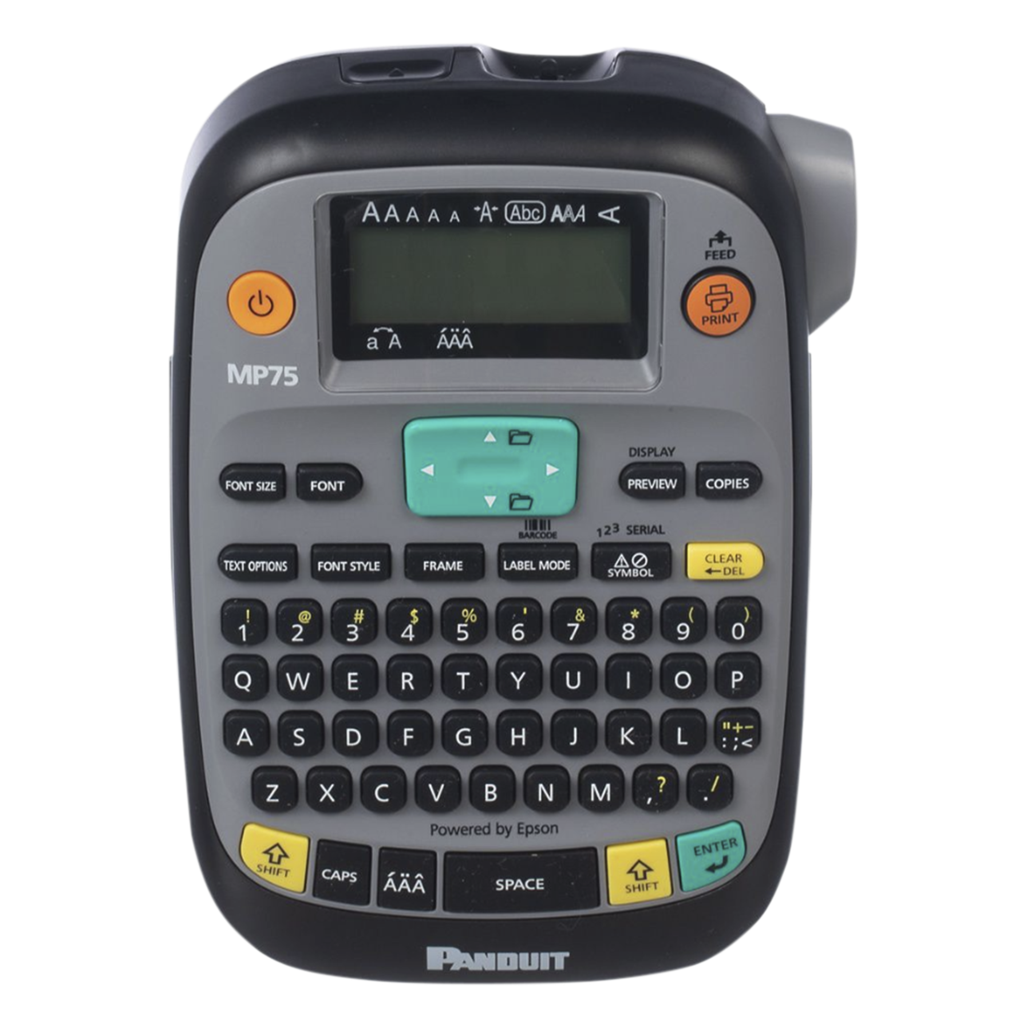 Impresora Etiquetadora Portátil Industrial / 0.75 in (1.91 cm) Ancho Máx / 180 dpi / Teclado QWERTY / LCD Retroiluminada — PANDUIT · SKU MP75