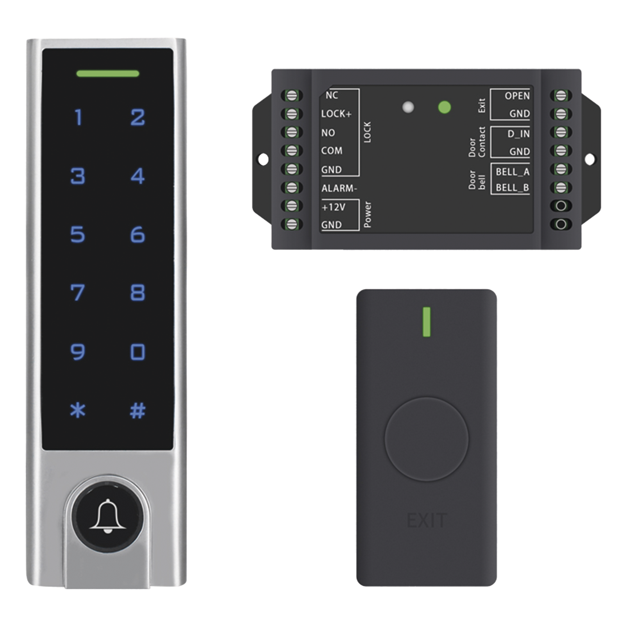 Controlador de Acceso con Teclado Inalámbrico / IP65 / 1000 Tarjetas / 125 kHz / 433 MHz / 30 m (98.4 ft) / -40 a 60 °C — ACCESSPRO · SKU ACCESSK8