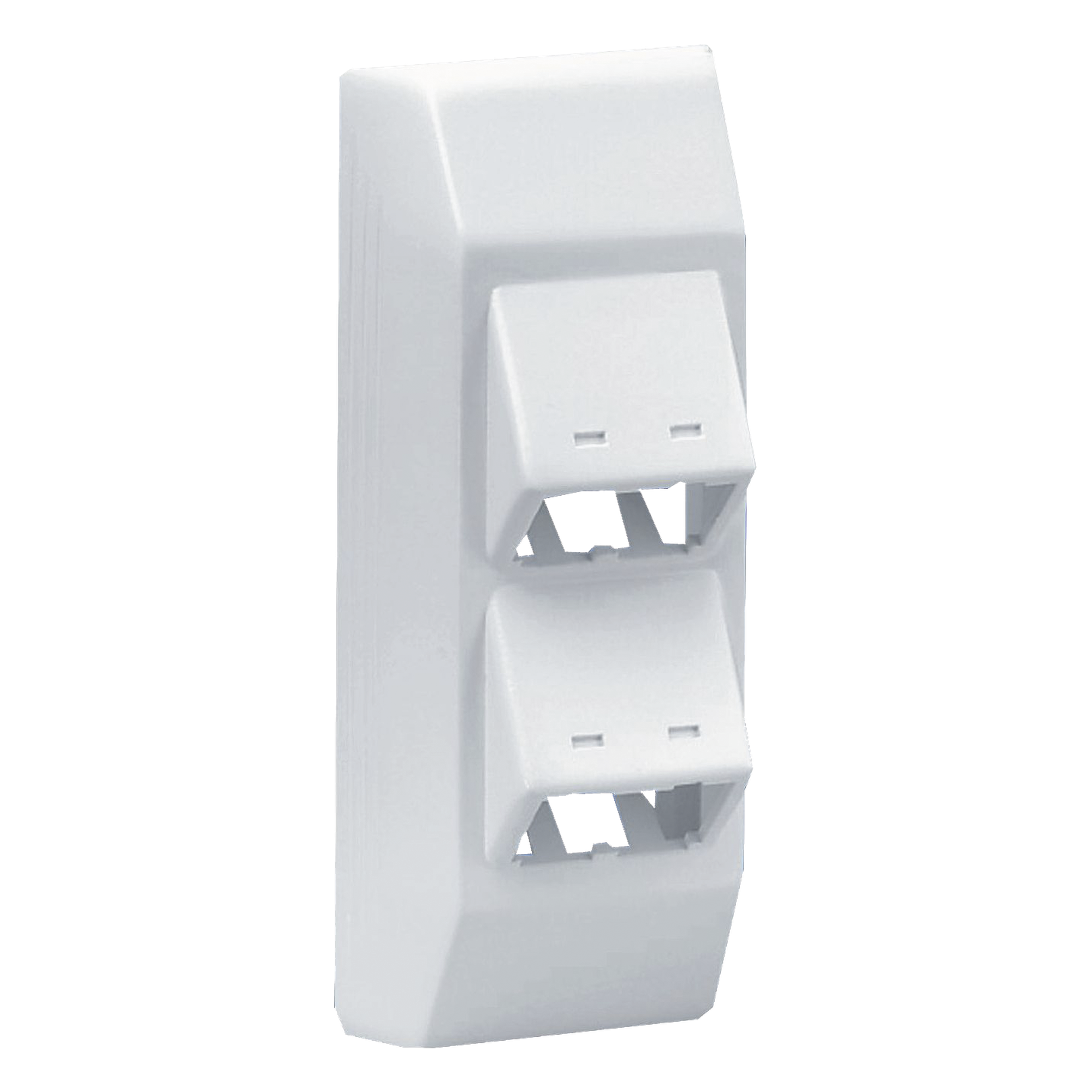 Soporte de 4 Puertos Mini-Com / Bisagras a Presión / Para Canaleta T45 / PVC Rígido / UL94V-0 / Blanco Mate — PANDUIT · SKU T45HDBIW