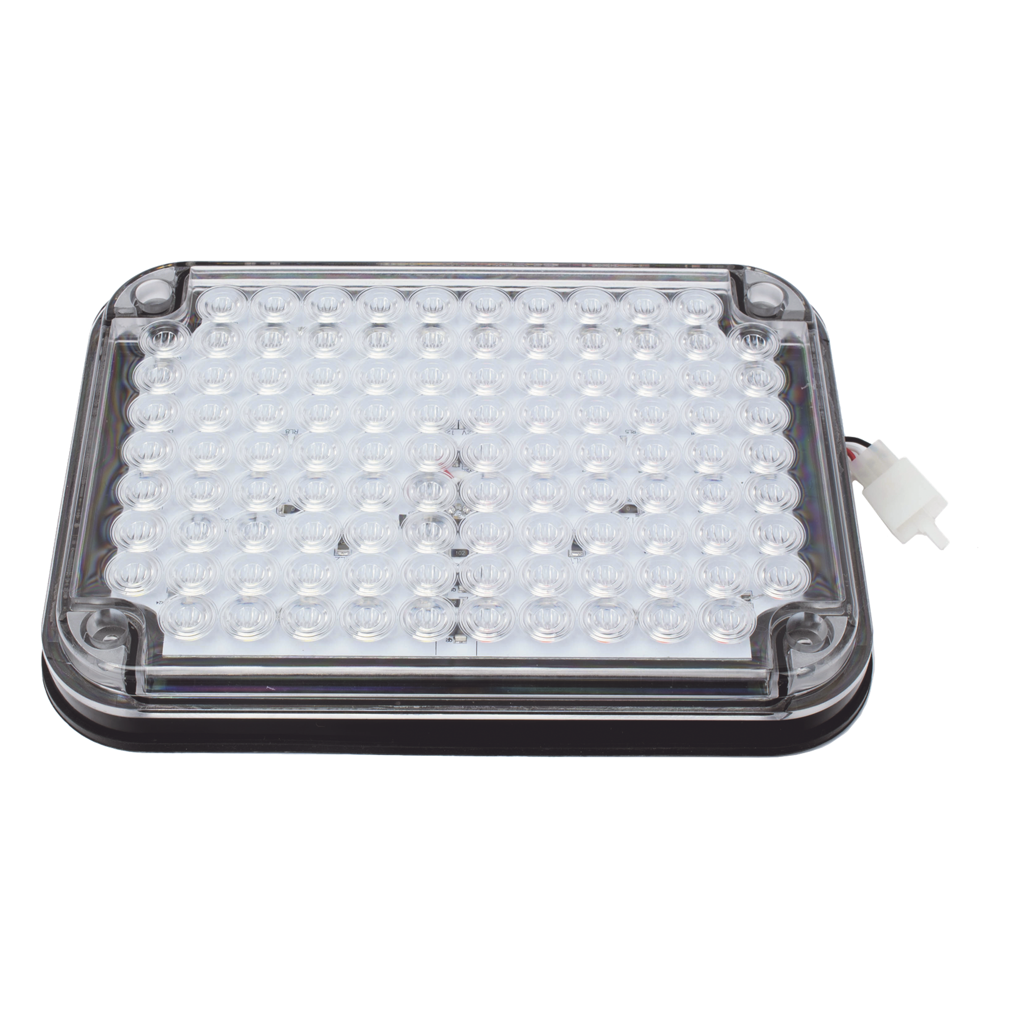 Luz de Advertencia LED / 104 LED de Alta Intensidad / 9x7" / Bicolor Rojo/Claro / 12 VCC / 10 Modos de Destello / Mica de Policarbonato — EPCOM INDUSTRIAL SIGNALING · SKU XLTE515RW