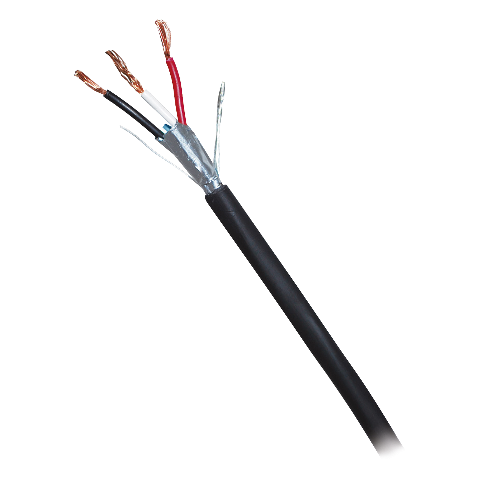 Cable para Alarma / 3 Conductores 18 AWG / Blindado / Antiflama / 305 m (1000 ft) / Negro — VIAKON · SKU 71-12