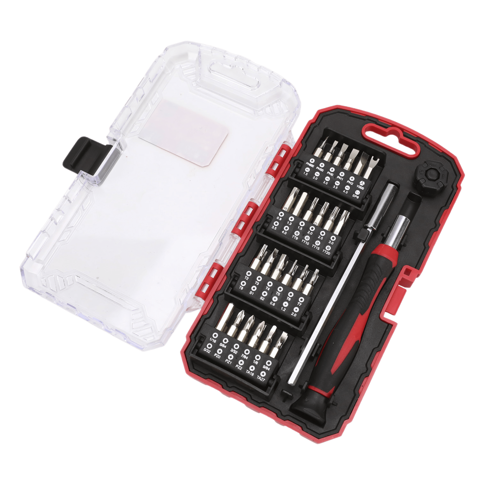 Juego de Desarmador de Precisión / 51 Piezas / 48 Puntas CR-V / Extensor 115 mm / Maletín 96 x 170 x 28 mm (3.8 x 6.7 x 1.1 in) — PRECISION · SKU PST-H020-02