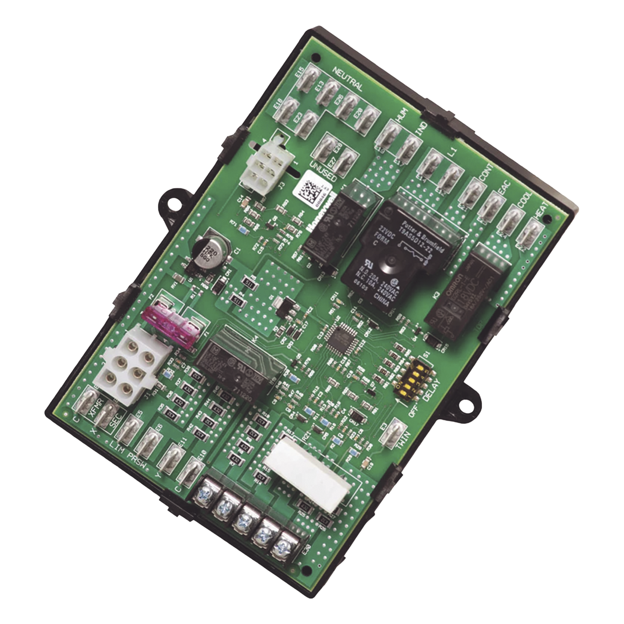 Temporizador Electrónico Universal para Horno / Control de Soplador y Ventilador / Retardos Ajustables por DIP / LED de Diagnóstico / 18 a 30 VCA — HONEYWELL HOME RESIDEO · SKU ST9120U1011/U