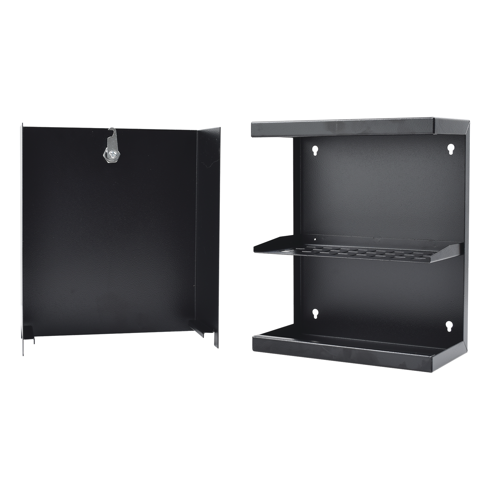 Gabinete de Consolidación / 24 Puertos Keystone / Montaje Pared o Techo Falso / Acero / 256 x 306 x 137 mm