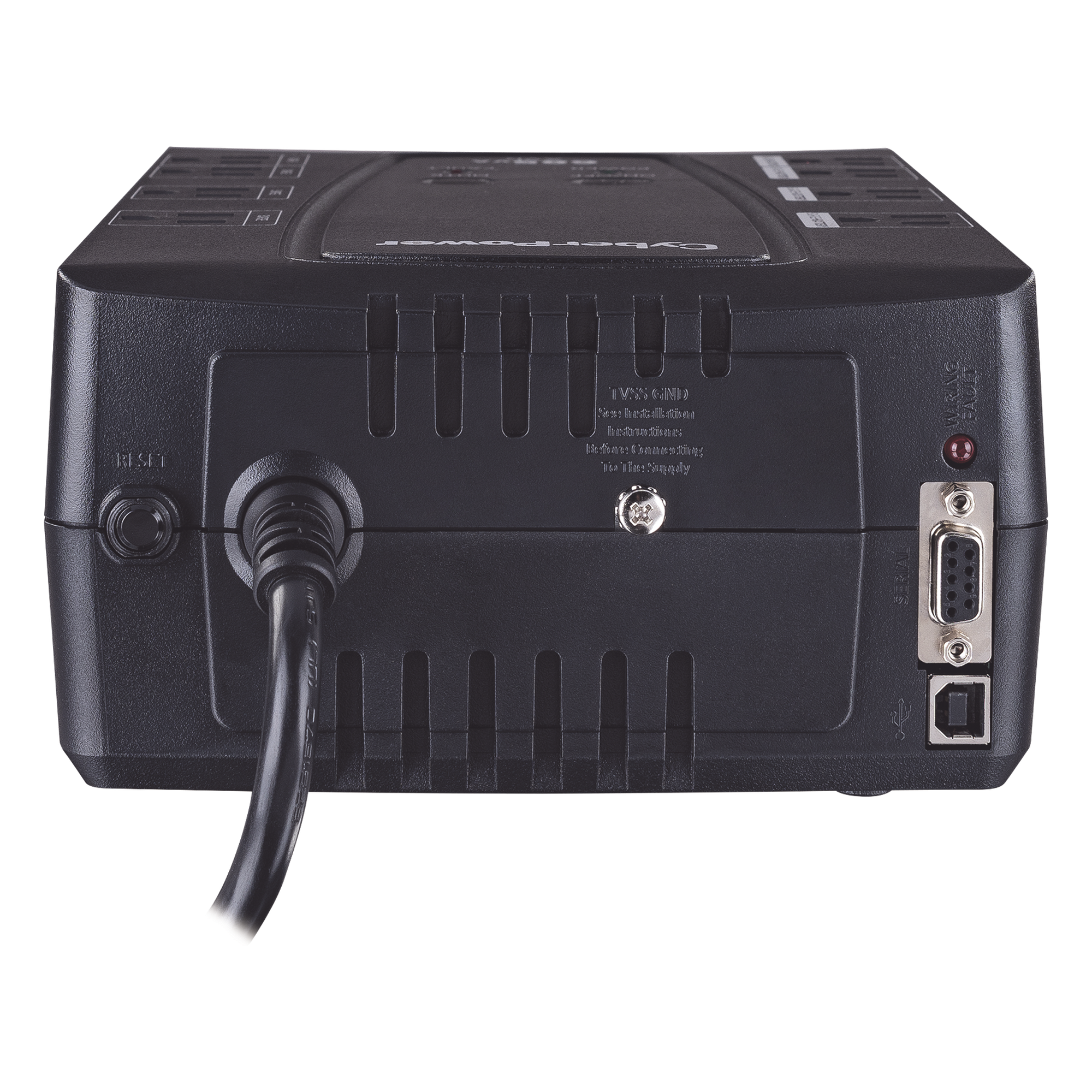 UPS de 600 VA/340 W, Topología Standby, Entrada 120 Vca NEMA 5-15P, Tipo Gabinete Compacto, Con 8 Tomas NEMA 5-15R