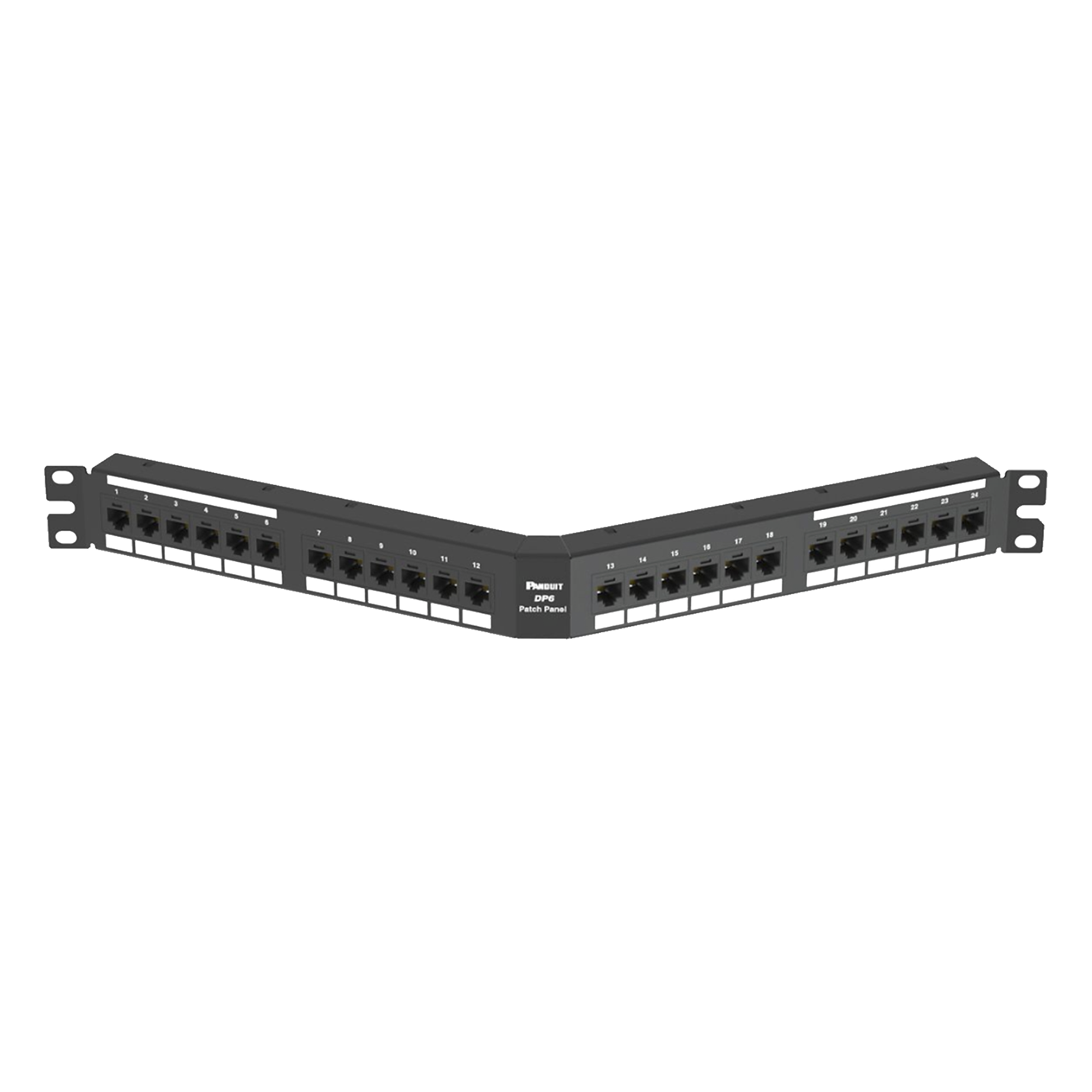 Panel de Parcheo Angulado / Categoría 6A / 24 Puertos / 1UR / 10GBASE-T / PoE++ 100W — PANDUIT · SKU DPA246X88TGY
