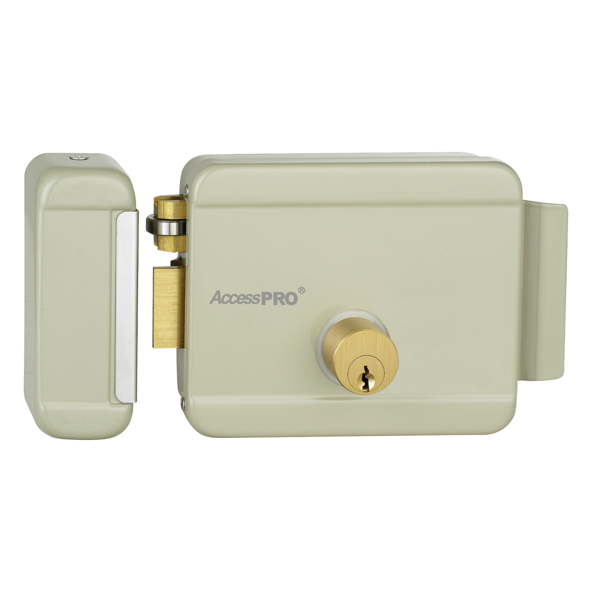 Cerradura Eléctrica / Doble Cerrojo / 12 VCA 2.5 A / Activación por Pulso 2 s / Exterior / Puerta Izquierda — ACCESSPRO · SKU ACCESSRIML