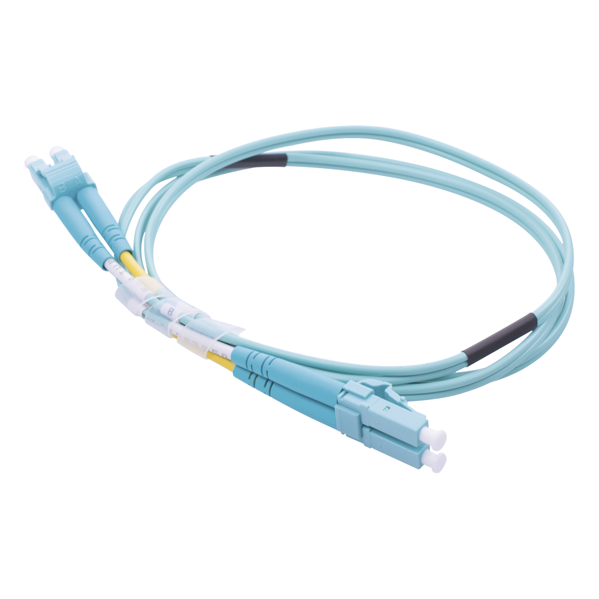 Jumper de Fibra Óptica / OM3 50/125 / LC-LC Dúplex / OFNR Riser / 2.0 mm / 1 Metro (3.28 Pies) — LINKEDPRO BY EPCOM · SKU LP-FOM3-LCLC-R01