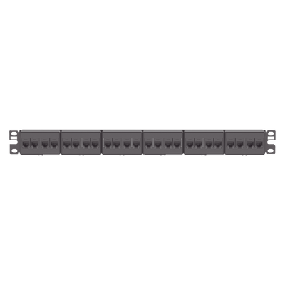 Panel de Parcheo / 24 Puertos / Categoría 6 / 1 UR / Plano / Negro — PANDUIT · SKU CP24688BL