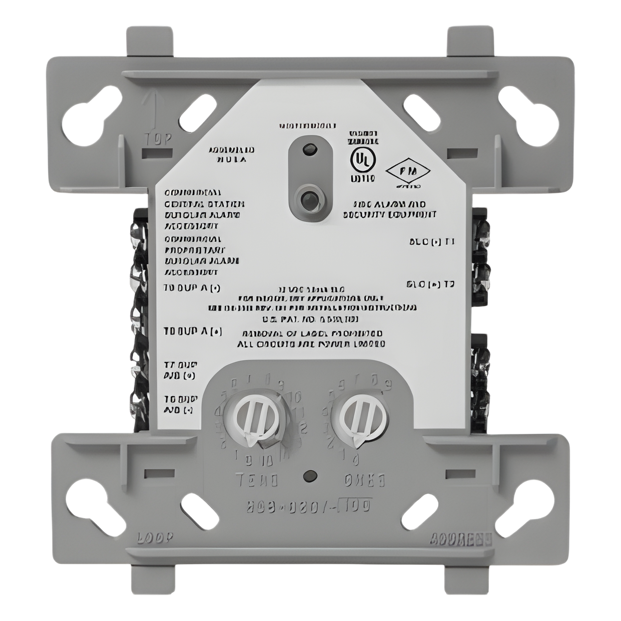 Módulo Monitor Direccionable Dual / 2 Circuitos IDC Clase B / Alimentado por Lazo SLC / 15 a 32 VCC / Caja 4 Pulgadas — FIRE-LITE · SKU MDF-300
