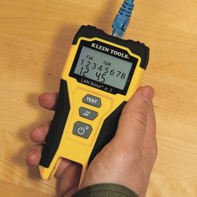 Tester  de Cable LAN Scout™ Jr. 2/ Para: Prueba aprobada/ Error de Cableado/ Falla de Circuito Abierto o Cortocircuito/ Par Dividido/ Blindaje.
