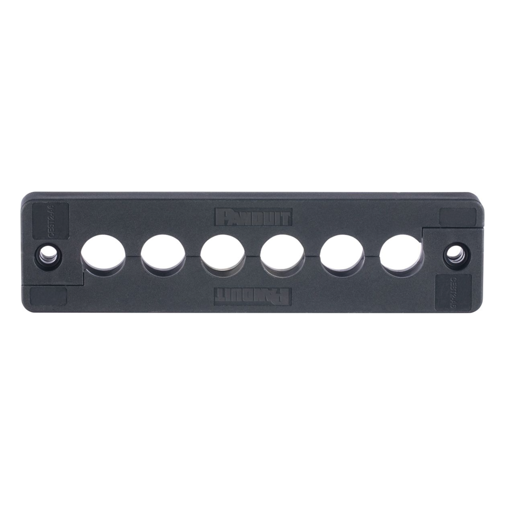Pasacables  de 6 Orificios en Línea 4.41" X 0.67" IP65,  para Cables Terminados, Color Negro