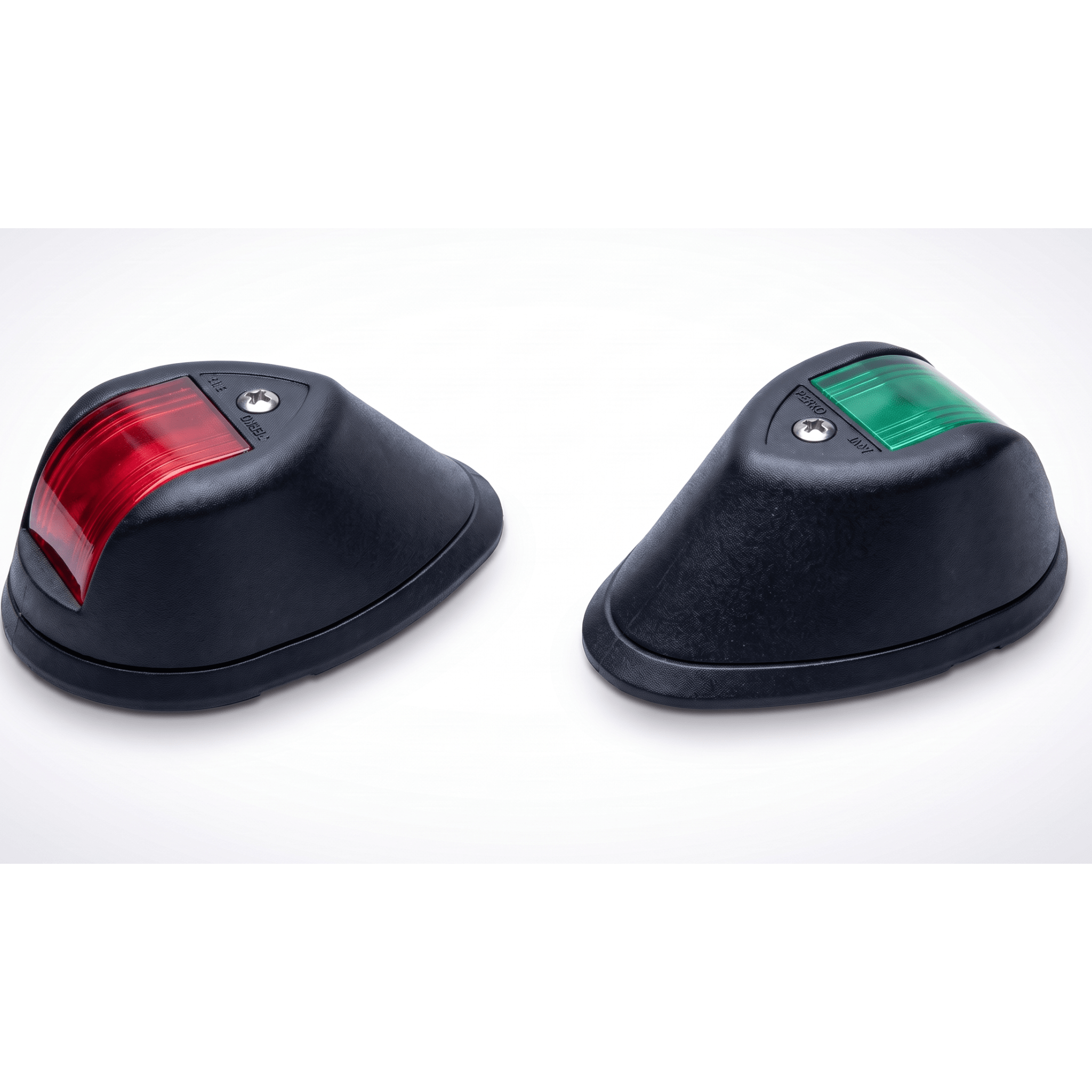 Set de Luces Verticales de Navegación / Rojo y Verde / 2 MN / Embarcaciones < 20 m (65.6 ft) / 12 VDC / LED 8 W / Carcasa Negra — PERKO · SKU 0254-B00-DP1