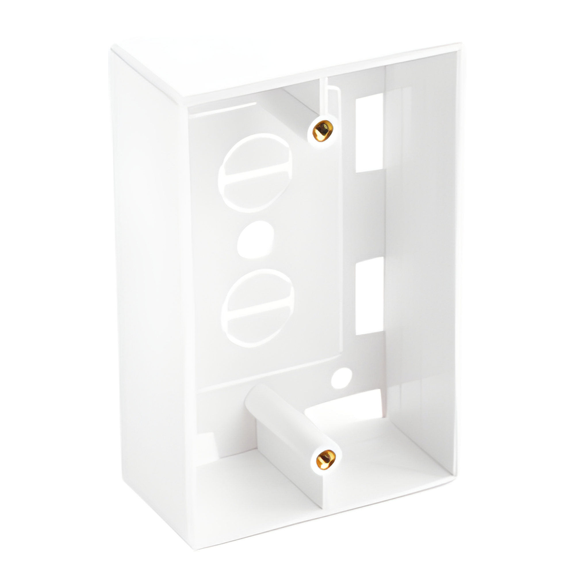 Caja de Pared Universal, Color blanco, Para montaje con Placas de Pared 