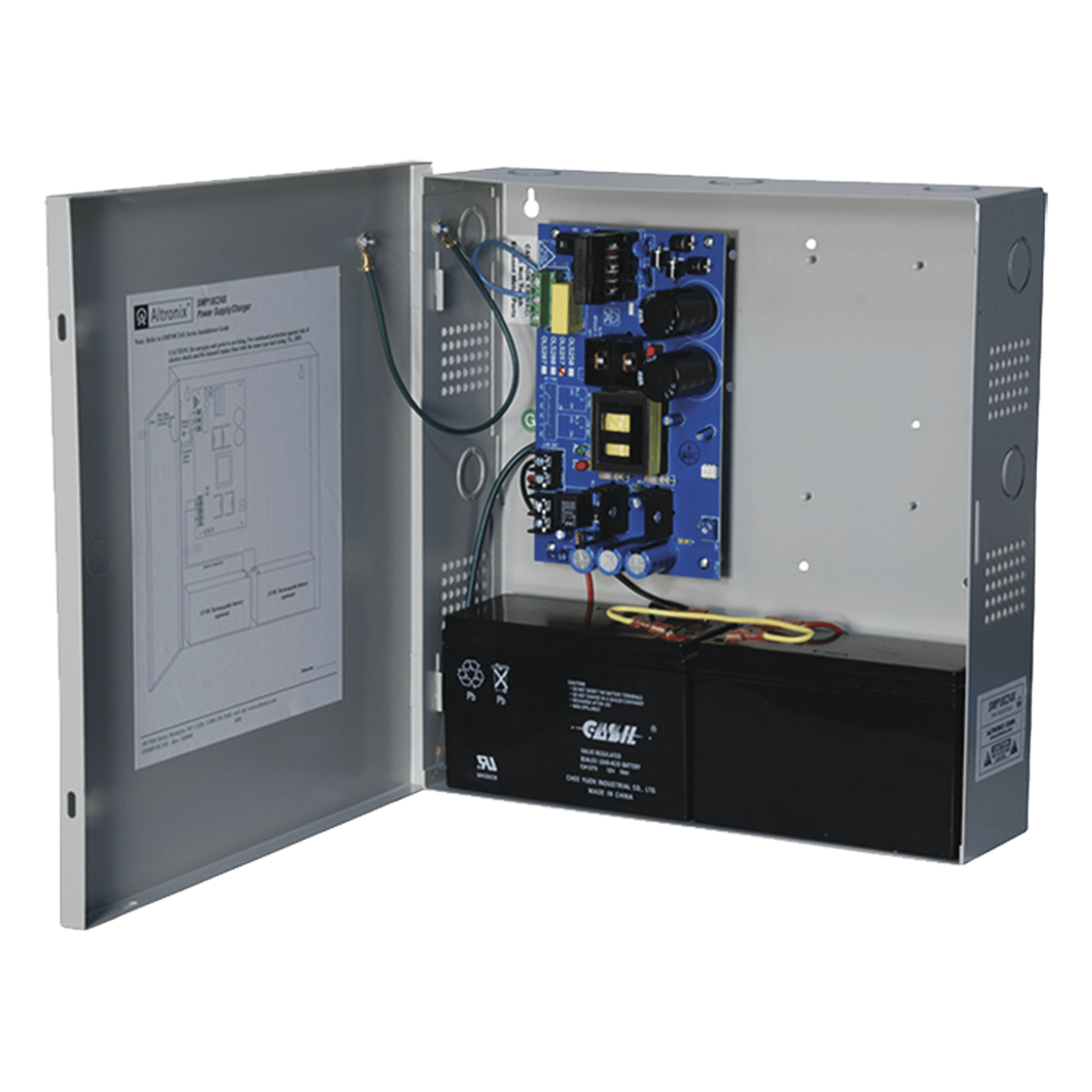 Fuente de Poder / Salida 24 VDC / 10 A Continua / 115 VCA Entrada / 1 Salida Regulada / Baterías de Respaldo — ALTRONIX · SKU SMP10C24X