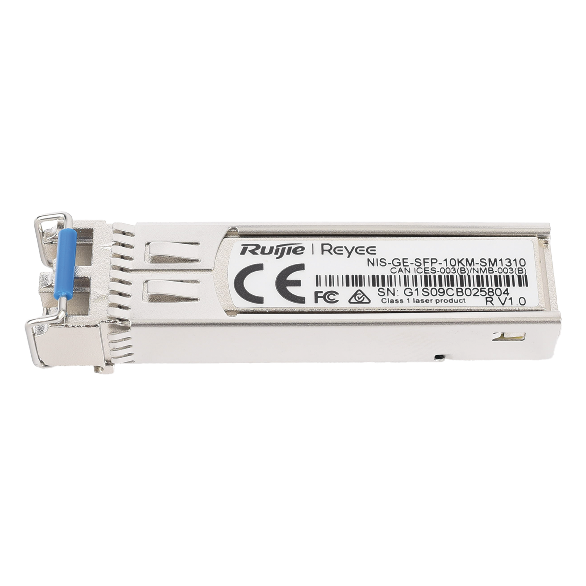 Transceptor SFP 1G / Monomodo 10 km (32808.4 ft) / 1310 nm / LC / Industrial -40 a 85 °C / DDM — RUIJIE · SKU NIS-GE-SFP-10KM-SM1310