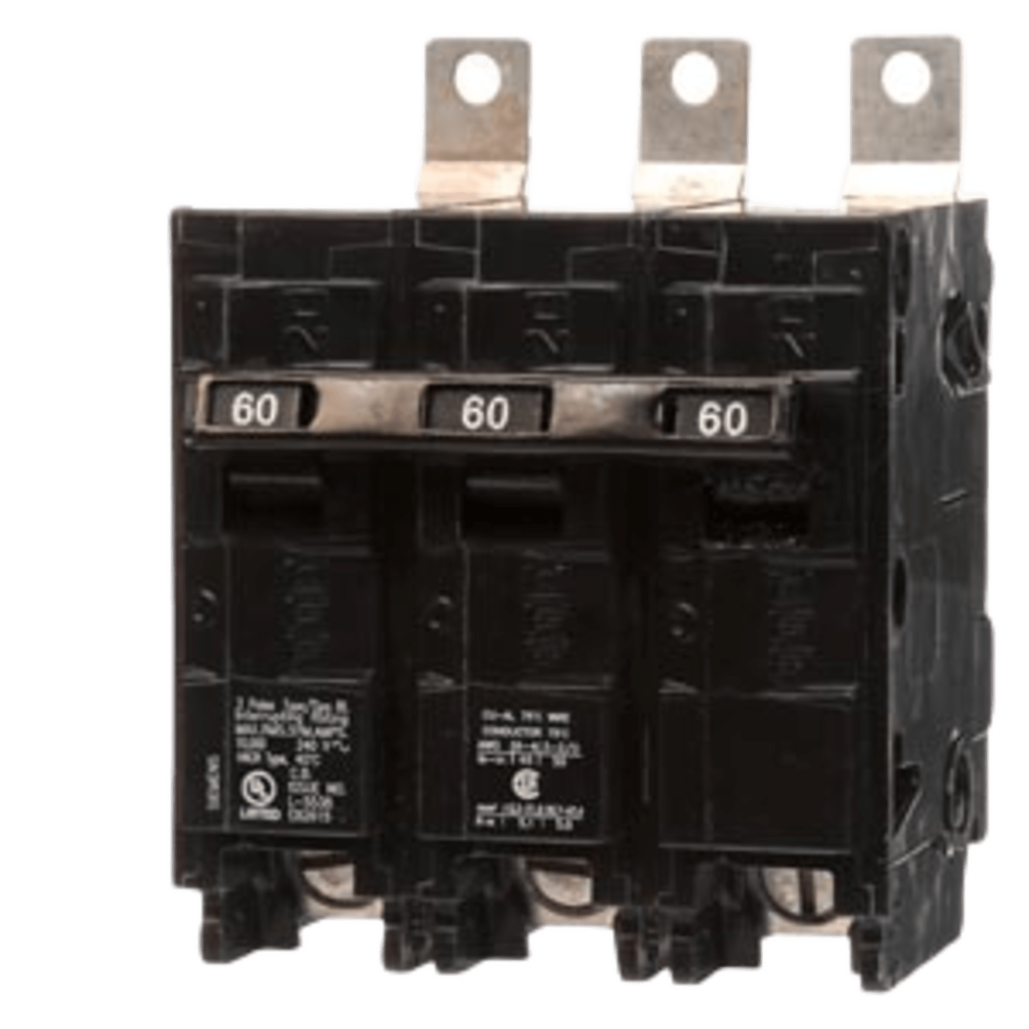 Interruptor Termomagnético / 3 Polos / 60 A / 10 kA / 240 V AC / Montaje Atornillable — SIEMENS · SKU B360S