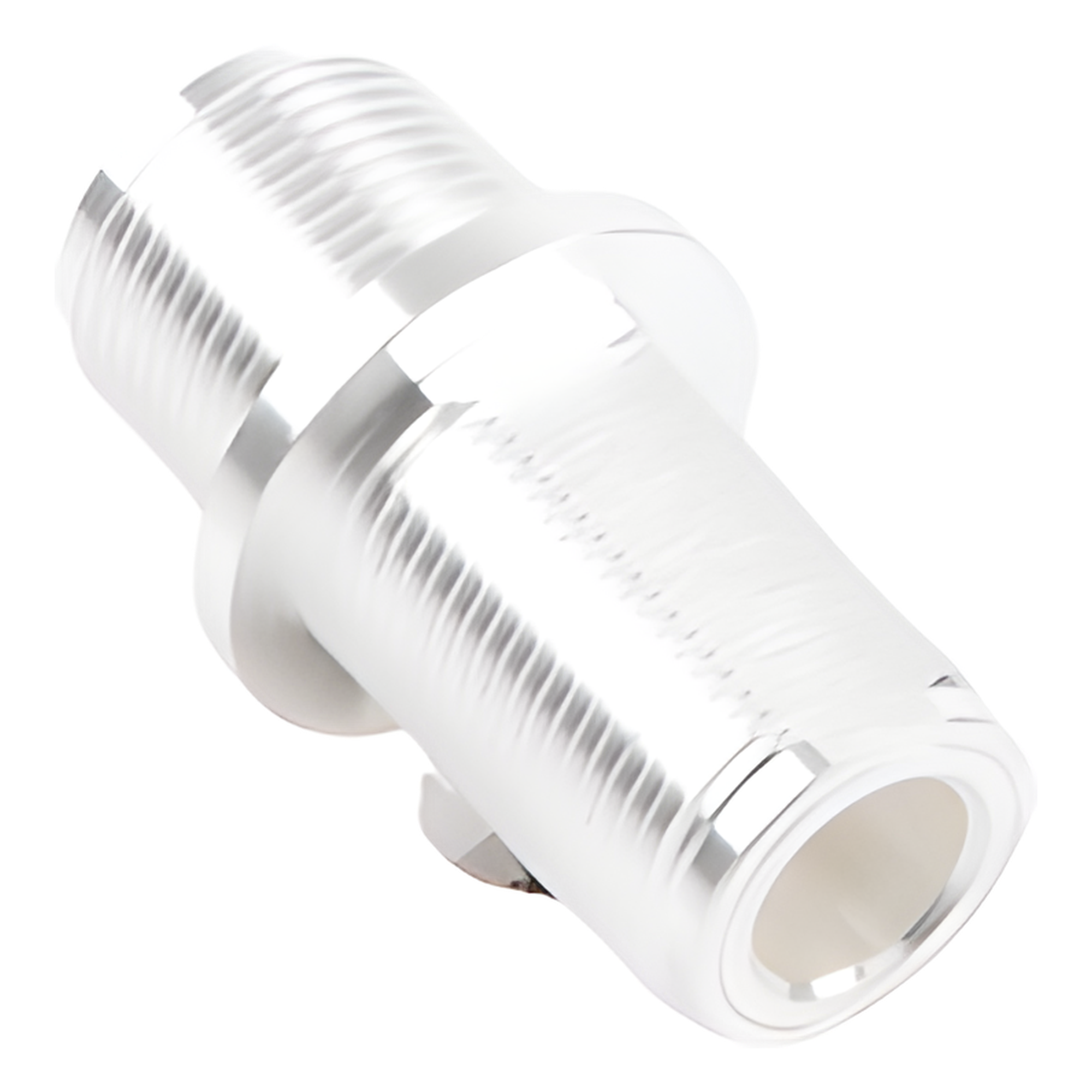 Adaptador de Chasis / Doble N Hembra / Montaje Frontal Doble D Plano / Cuerpo Plateado / Hermético