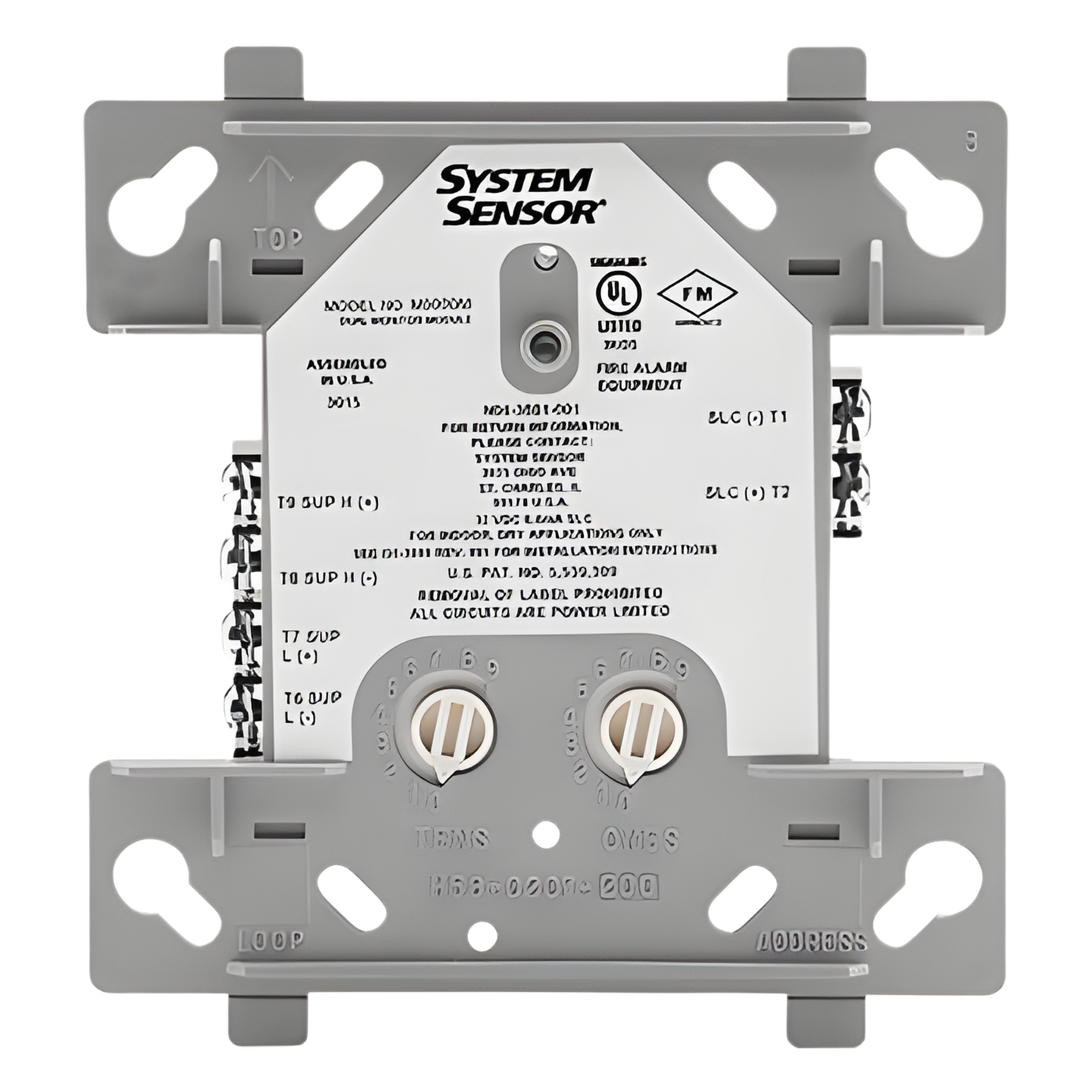 Módulo de Doble Entrada Convencional / Comunicación SLC de Dos Hilos / LED Dual de Estado / Cableado Clase B Supervisado / Direccionamiento por Interruptores Rotativos — SILENT KNIGHT BY HONEYWELL · SKU SKMONITOR2