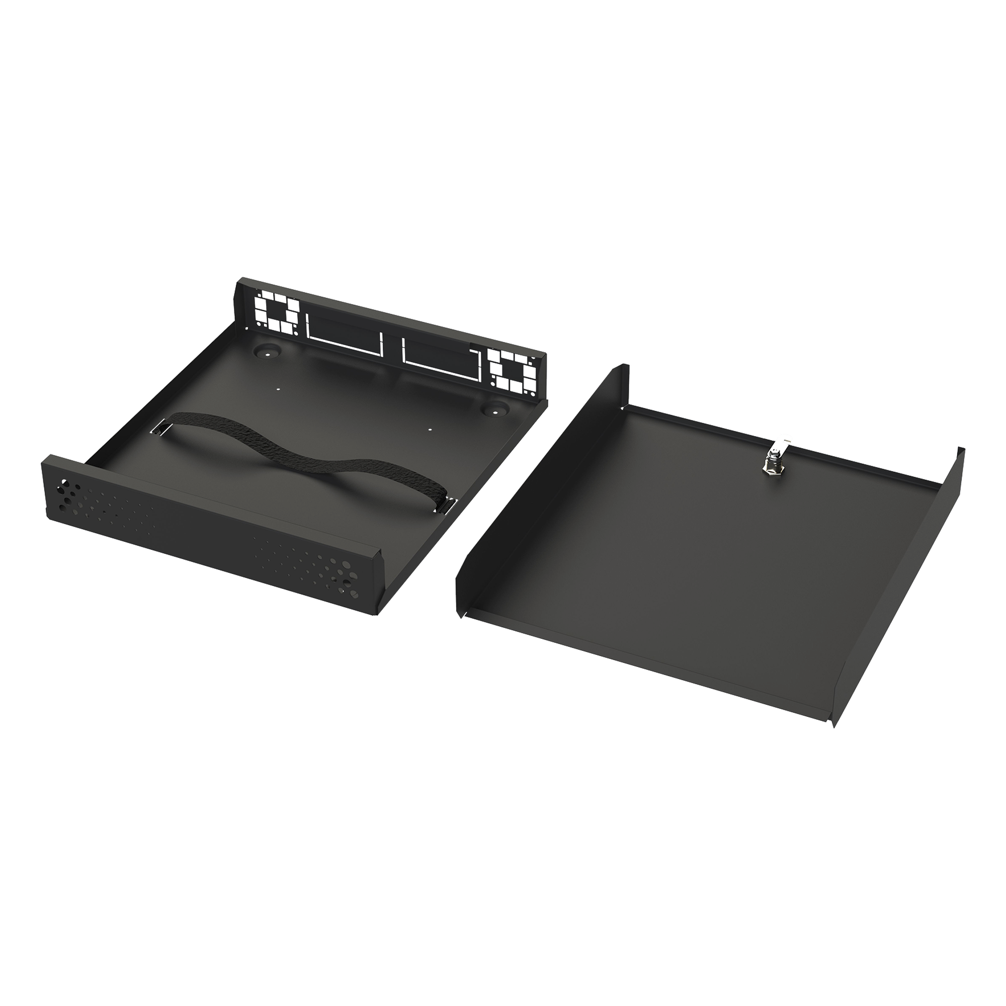 Gabinete Metálico de Seguridad para DVR/NVR, Ancho 396 mm x 78 mm de Alto x 