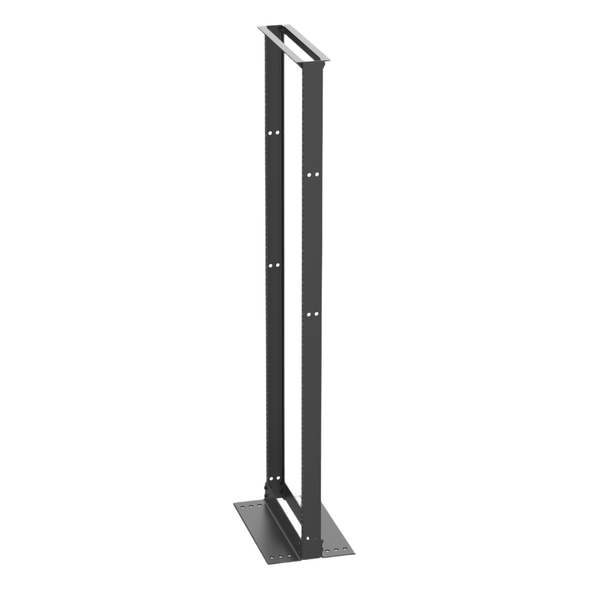 Rack de Dos Postes / 19 in / 45 UR / Carga 453 kg (997.9 lb) / Rieles Numerados #12-24 / Acero / EIA-310D