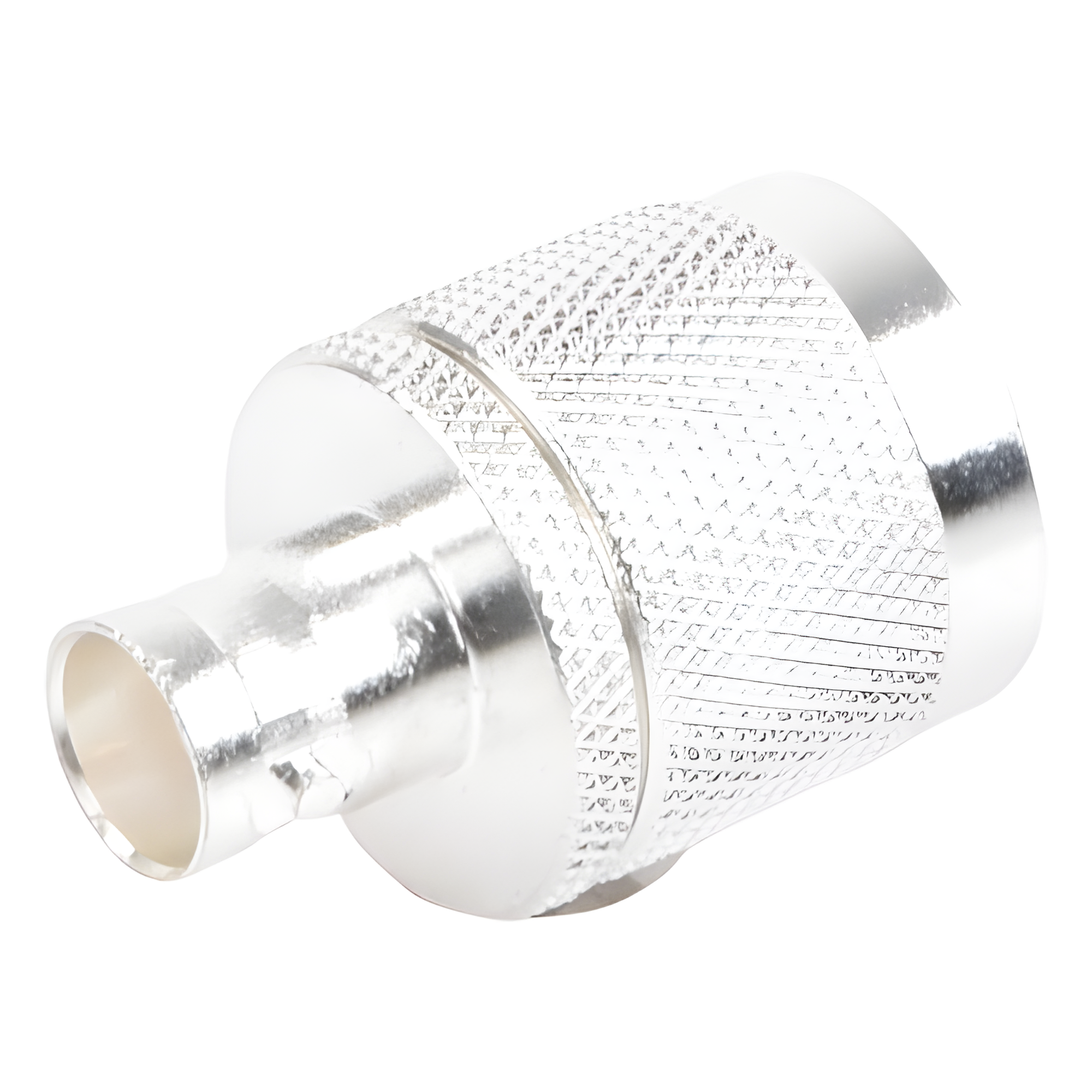 Adaptador de Conector RF / N Macho a BNC Hembra / Montaje en Línea / Cuerpo Bronce Plateado / Contacto Oro / Aislante Teflón