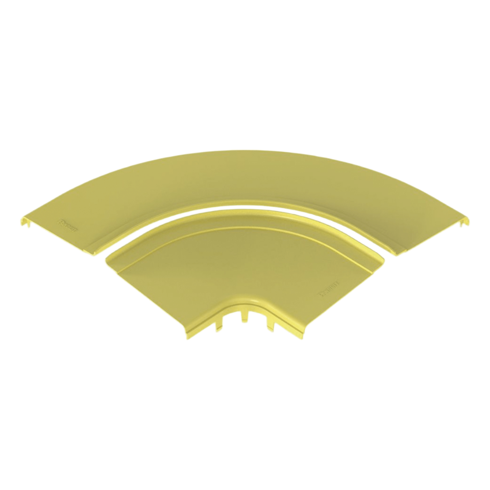 Tapa para Ángulo Recto Horizontal 90° / Sistema 12x4 / Longitud 456.9 mm / Apertura 3/4" (19 mm) / ABS 94V-0 / Amarillo — PANDUIT · SKU FRRASC12LYL