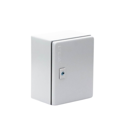 Gabinete de Acero / Nema 4 -IP 66 de 20 x 25 x 15 cm / Platina y certificado UL.