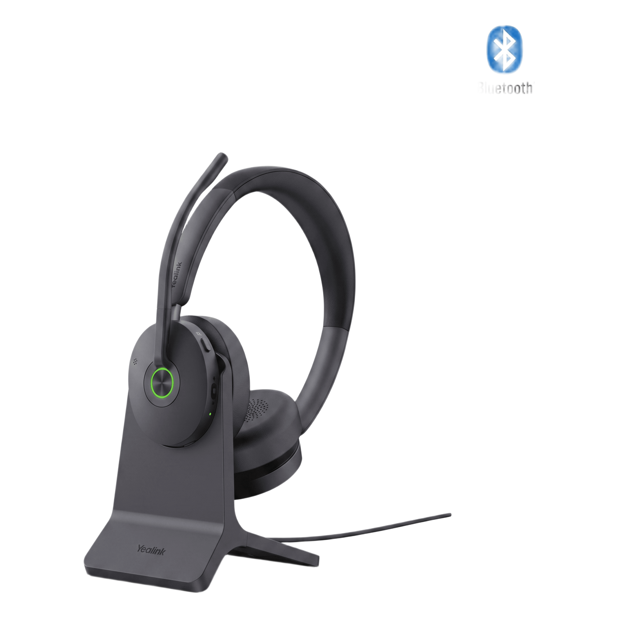 Auriculares Inalámbricos Bluetooth / Cancelación Activa de Ruido Híbrida / Bluetooth 5.3 con Adaptador USB C&A / 32 Horas de Conversación / Base de Carga — YEALINK · SKU BH74-WITH-STAND-TEAMS-USB-C/A