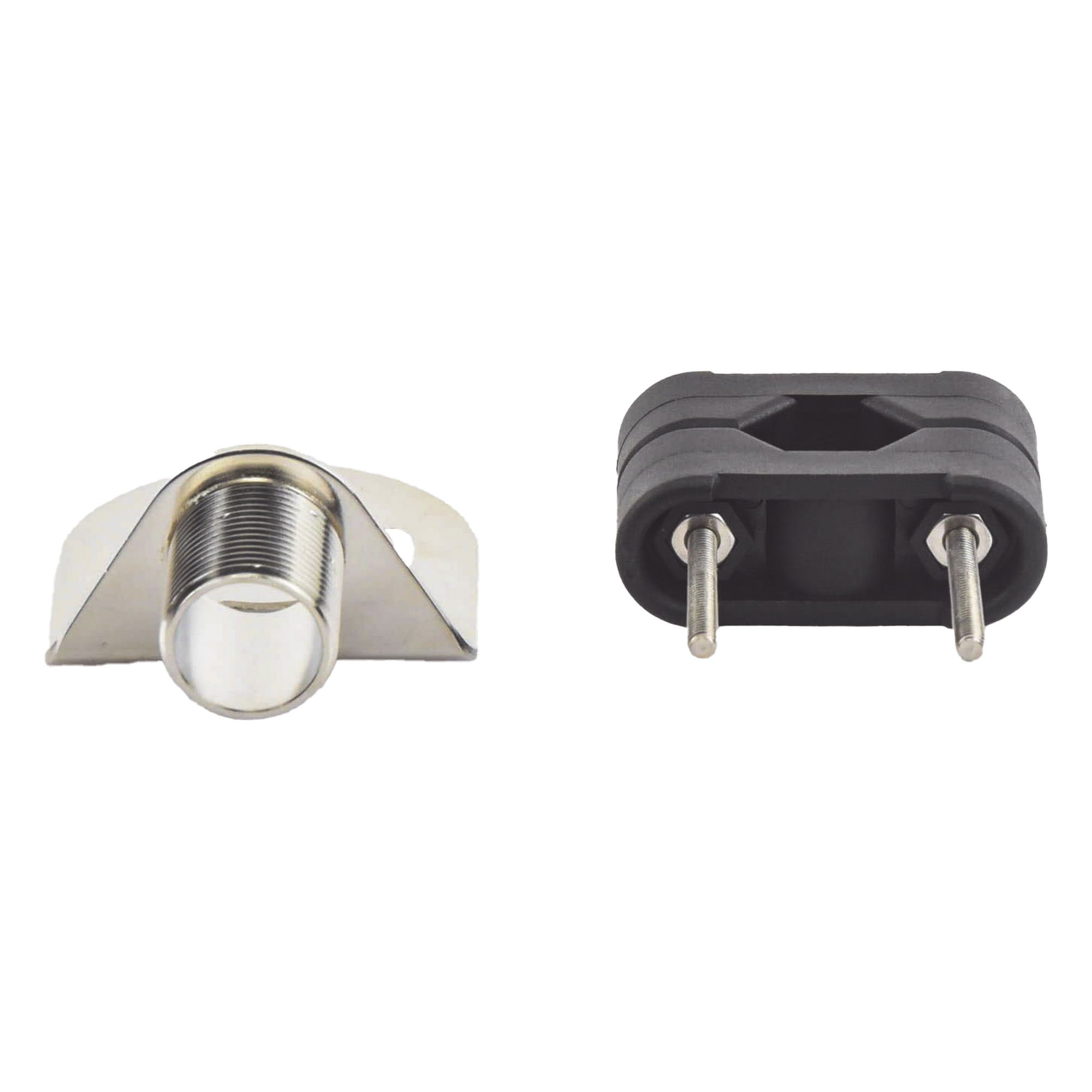 Soporte para Antenas Marinas / Adaptadores de Nylon / Rieles Cuadrados o Redondos / 22 mm, 25 mm y 32 mm / Acero Inoxidable
