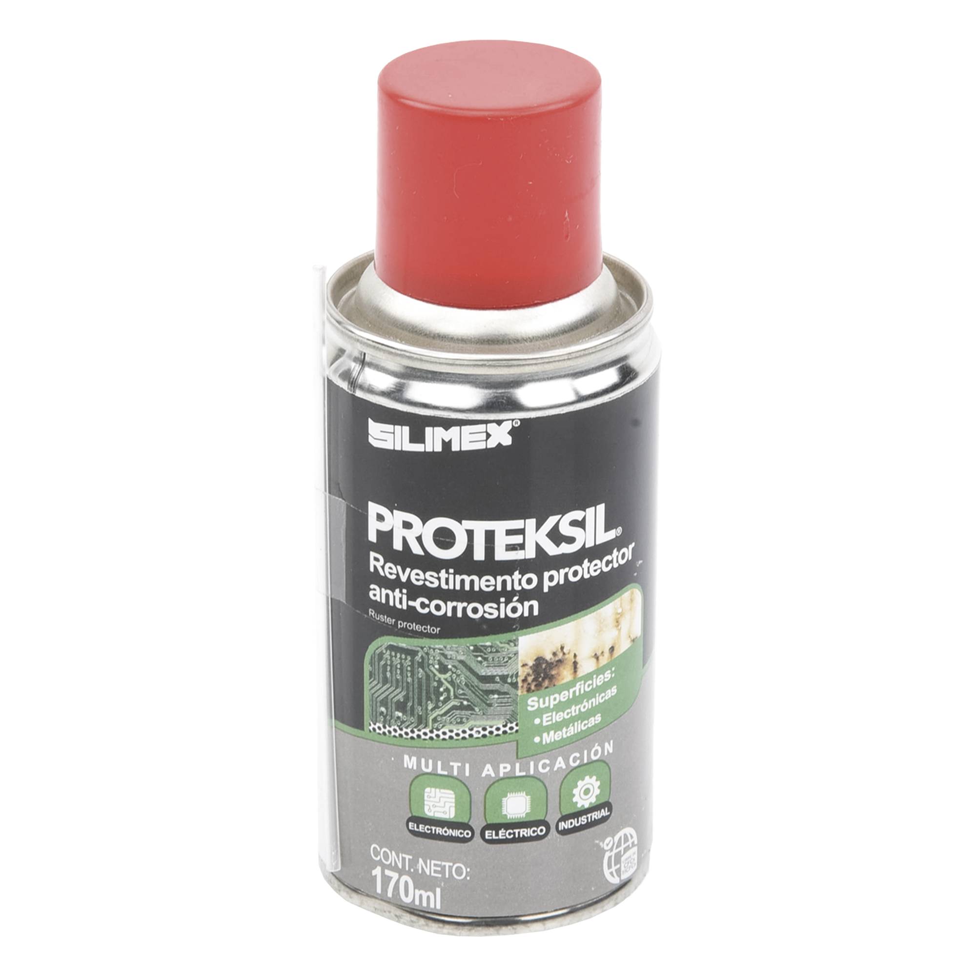 Aerosol Anti-Corrosión / Protección Circuitos Electrónicos / Ambientes Húmedos / 170 ml / Secado Rápido — SILIMEX · SKU PROTEKSIL