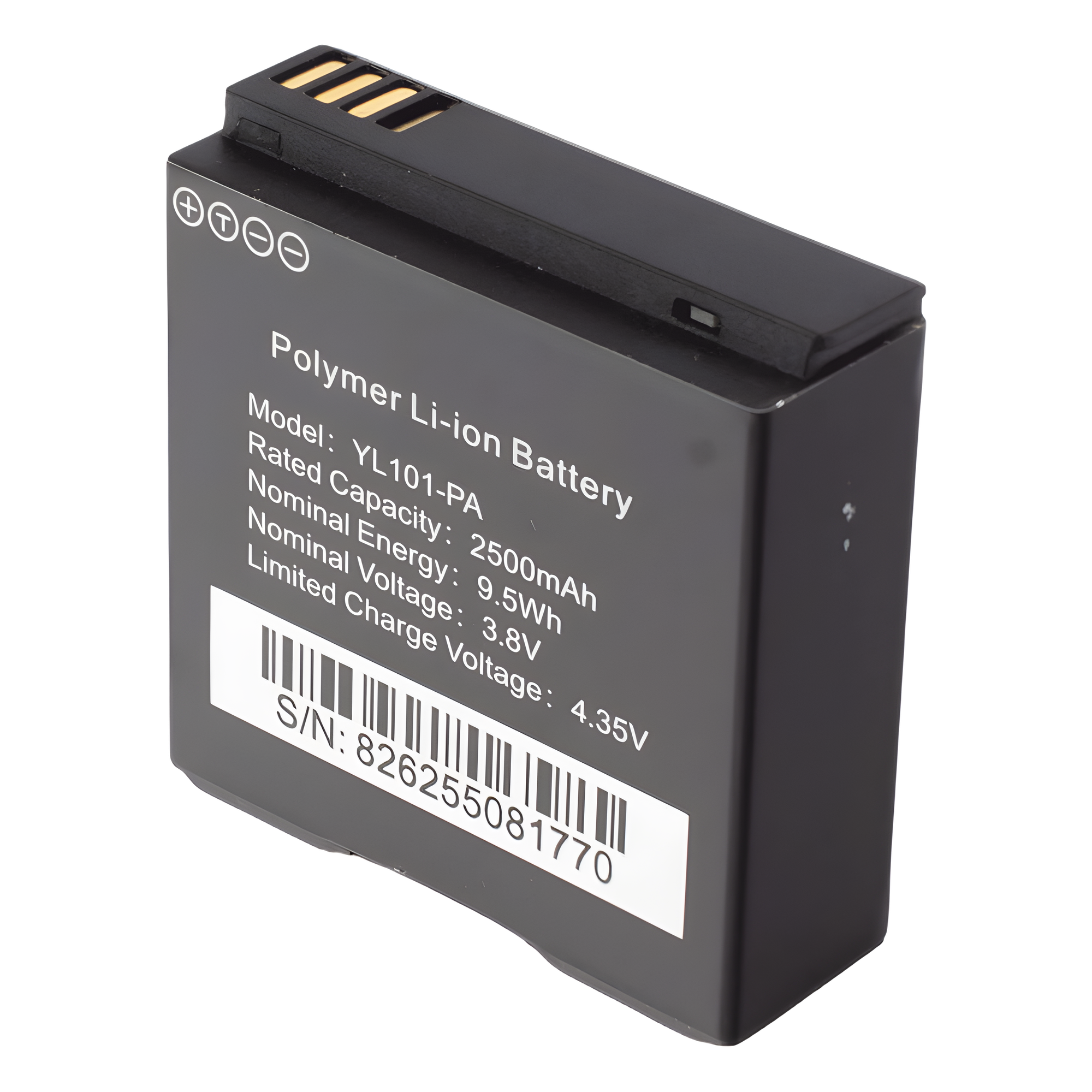 Batería de Respaldo / 2500 mAh / 3.8 VCC / Litio de Alta Densidad / 40 x 40 x 14 mm — EPCOM · SKU YL101PA