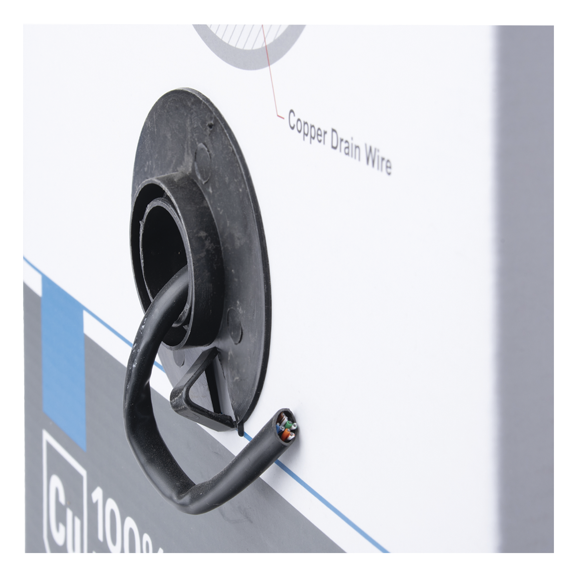 Bobina de Cable / Cat5e / FTP / 305 m (1000 pies) / Blindado / Intemperie CMX / 24 AWG / Cobre / Negro
