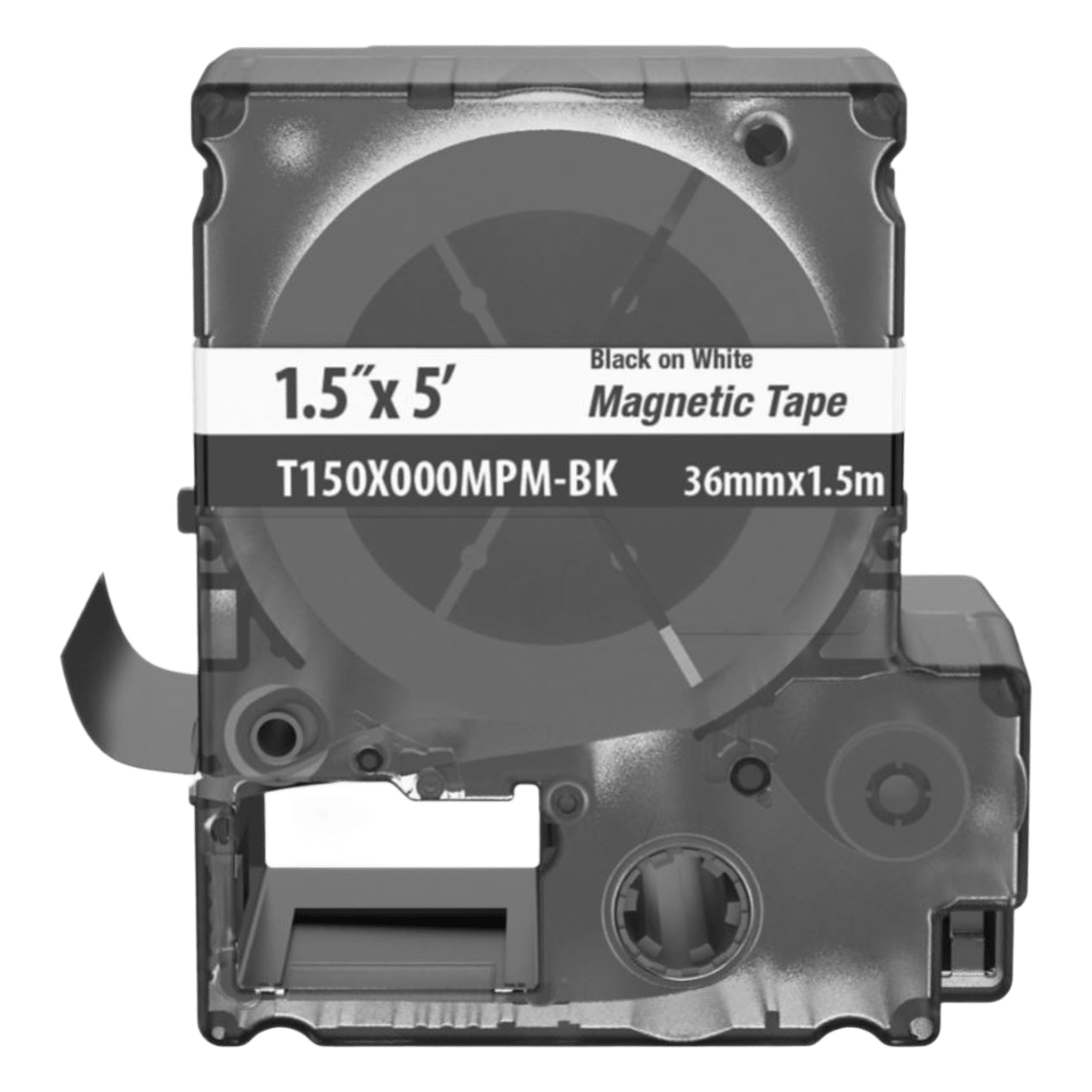 Casete de Etiquetas Magnéticas / Cinta Continua / Blanco sobre Negro / 36 mm Ancho / 1.5 m (4.92 pies) Largo / Uso Interior — PANDUIT · SKU T150X000MPM-BK