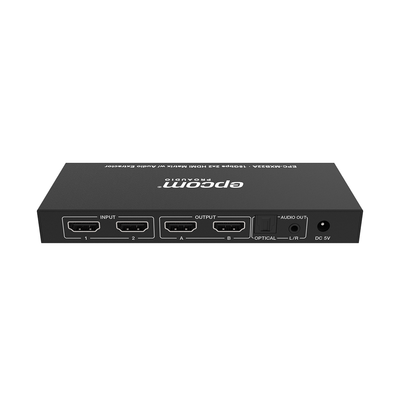 Matricial HDMI | 2x2 | 4K2K@60Hz | HDR | YCbCr 4:4:4 | EDID Auto | Extractor de Audio | Salida de audio análoga y digitalizados | HDCP 2.2 | 18 Gbps