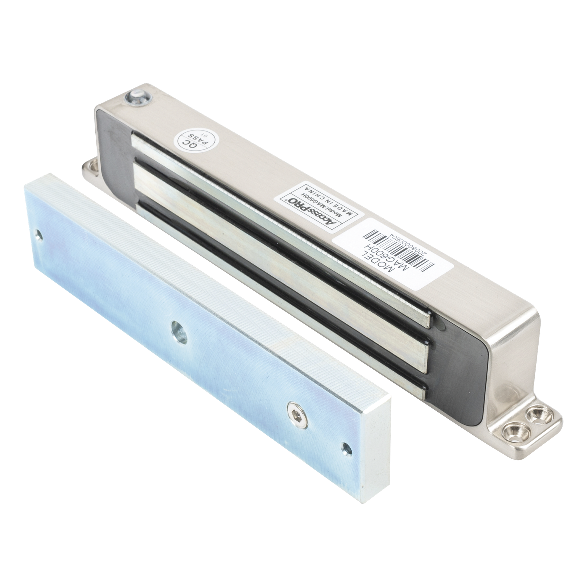 Chapa Magnética / 350 lbs / Montaje Superficial / IP68 / Exterior / 12V CD o 24V CD / -10 a +55°C — ACCESSPRO · SKU MAG350H