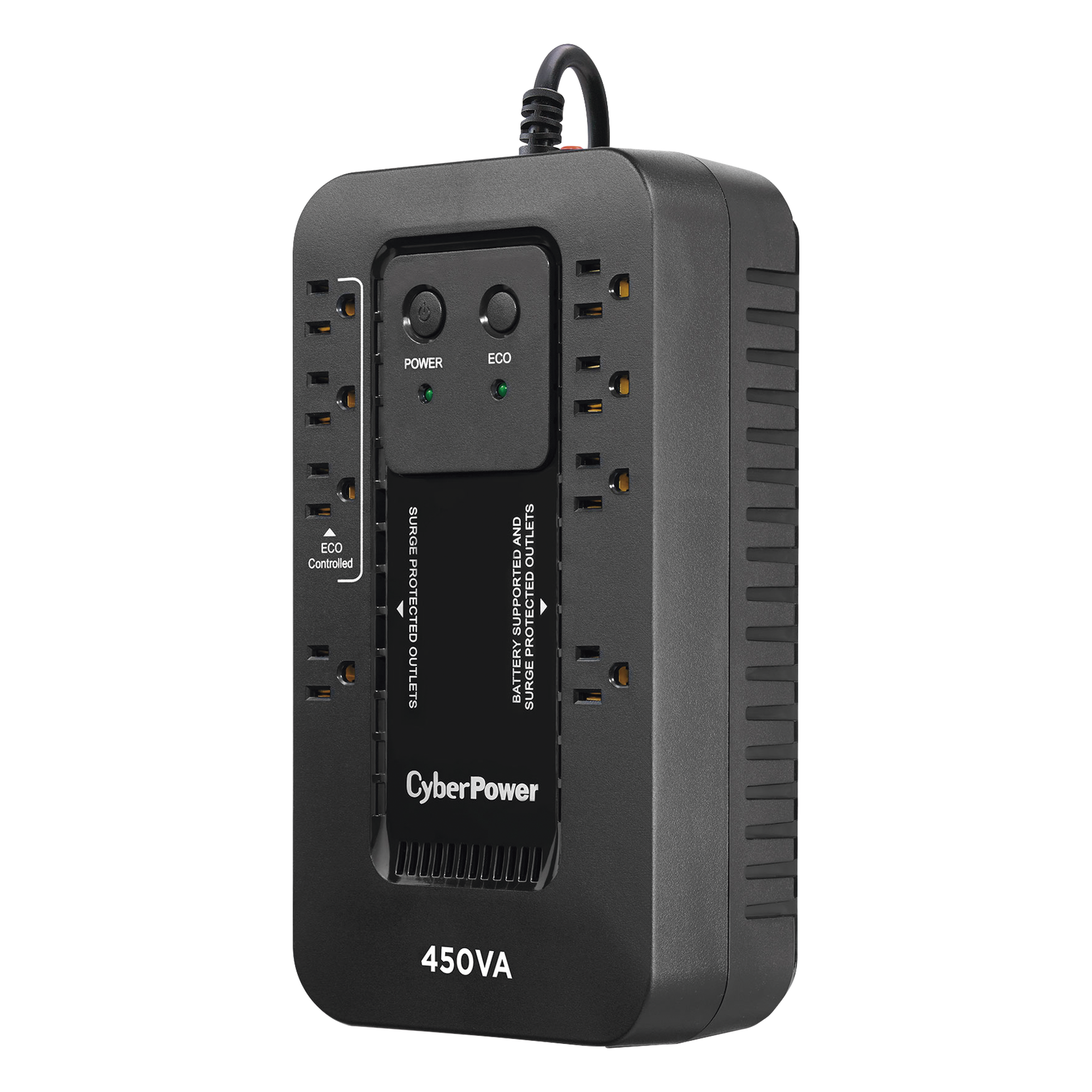 UPS de 450 VA / 260 W / Topología Standby / Modo ECO / 8 Tomas NEMA 5-15R / Entrada 120 Vca