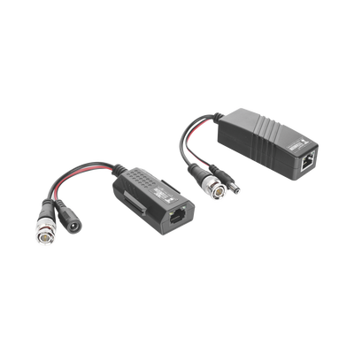 Kit de transceptores activos TURBO HD. Convierte 36/24 Vcc a 12 Vcc regulados, a través de cable  UTP Cat5e / 6. Transmision de 200 m (Revisar tabla de resoluciones ) 