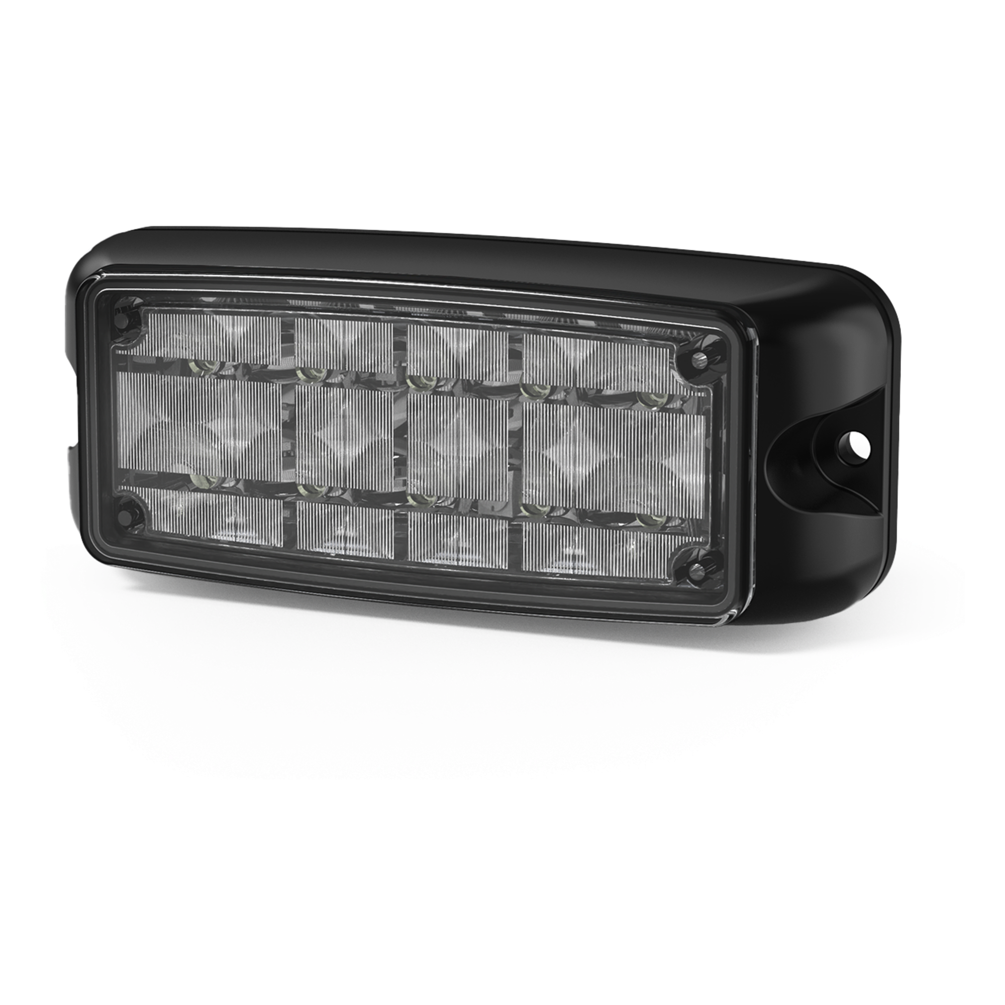 Luz de Advertencia LED / 10 LED / Rojo/Azul / 5x2 Pulgadas / 12-24 VDC / Montaje Superficial / IP Resistente al Agua / SAE Clase I — ECCO · SKU CD4081RB