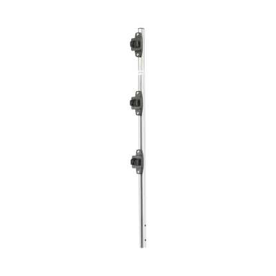 Poste de Paso para Cerca Eléctrica / Tubo de Acero Galvanizado en Caliente / 3 Aisladores con Remache / Longitud 75 cm (29.5 in) / Diámetro 25 mm (1 in) / Peso 0.57 kg