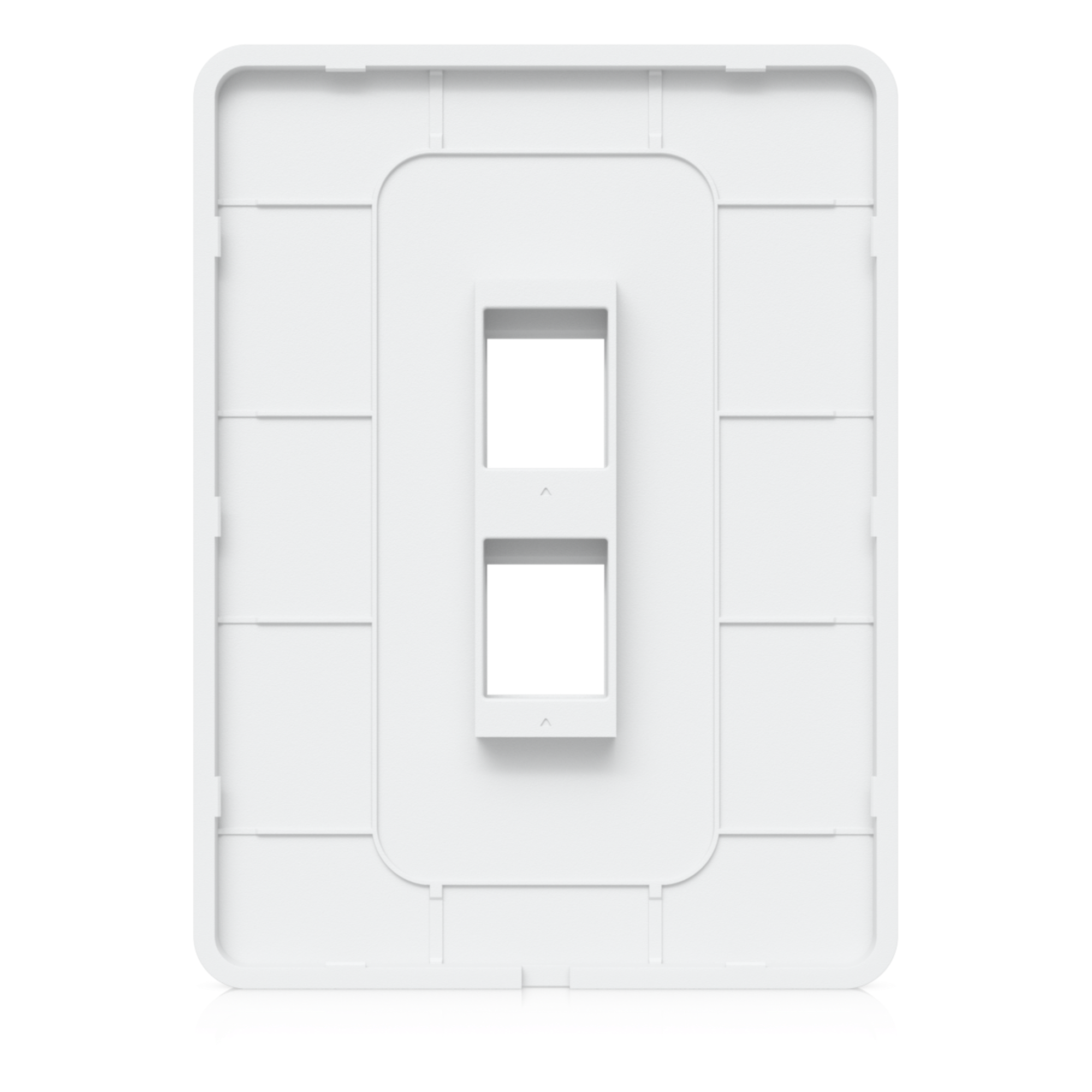 Placa Keystone Universal / 2 Puertos / Superficie Pintable / Montaje Vertical / 4 Piezas