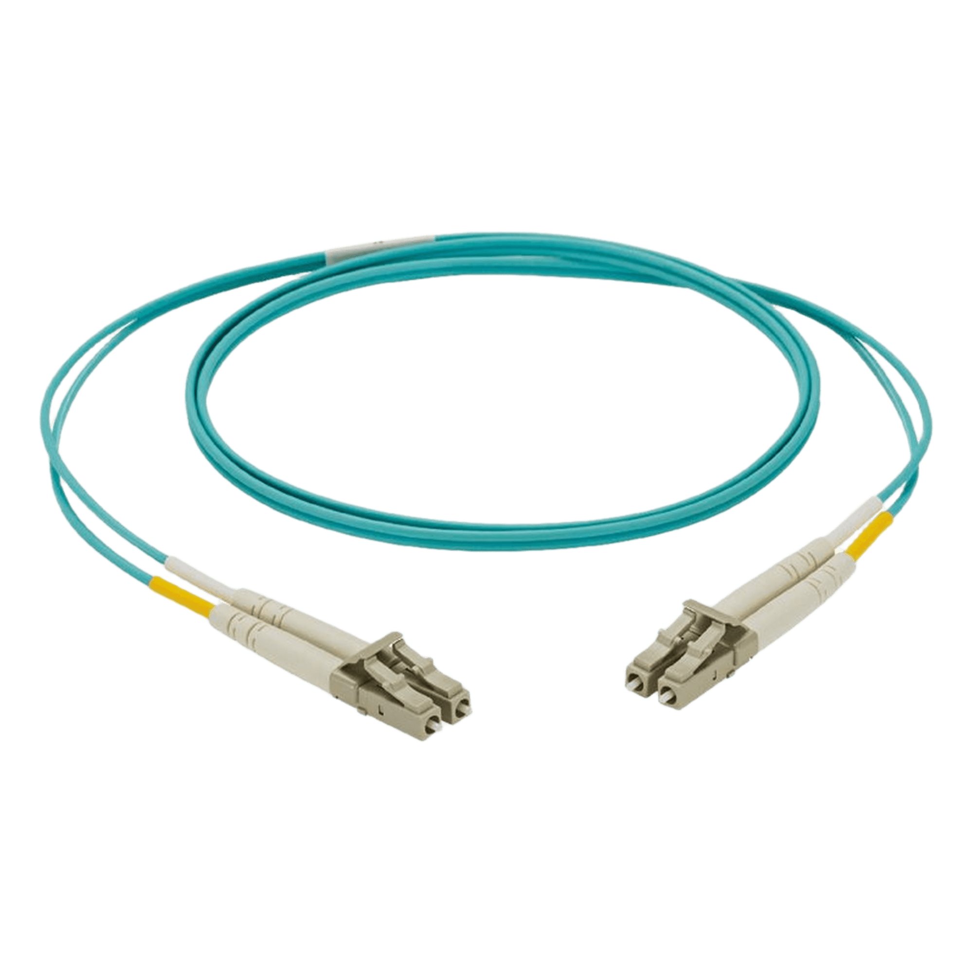 Jumper de Fibra Óptica / Multimodo OM3 50/125 µm / LC-LC Dúplex / LSZH / Aqua / 3 m (9.84 pies) / 1.6 mm — PANDUIT · SKU NKFPX2ELLLSM003