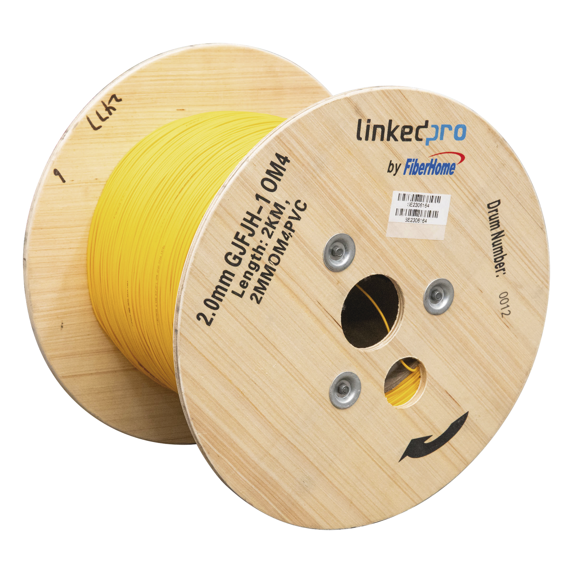 Cable de Fibra Óptica Multimodo / OM4 / Simplex / Tight Buffer 0.9 mm / Diámetro 2.0 mm / PVC Amarillo / Precio Por Metro — LINKEDPRO BY EPCOM · SKU 2MMOM4PVC