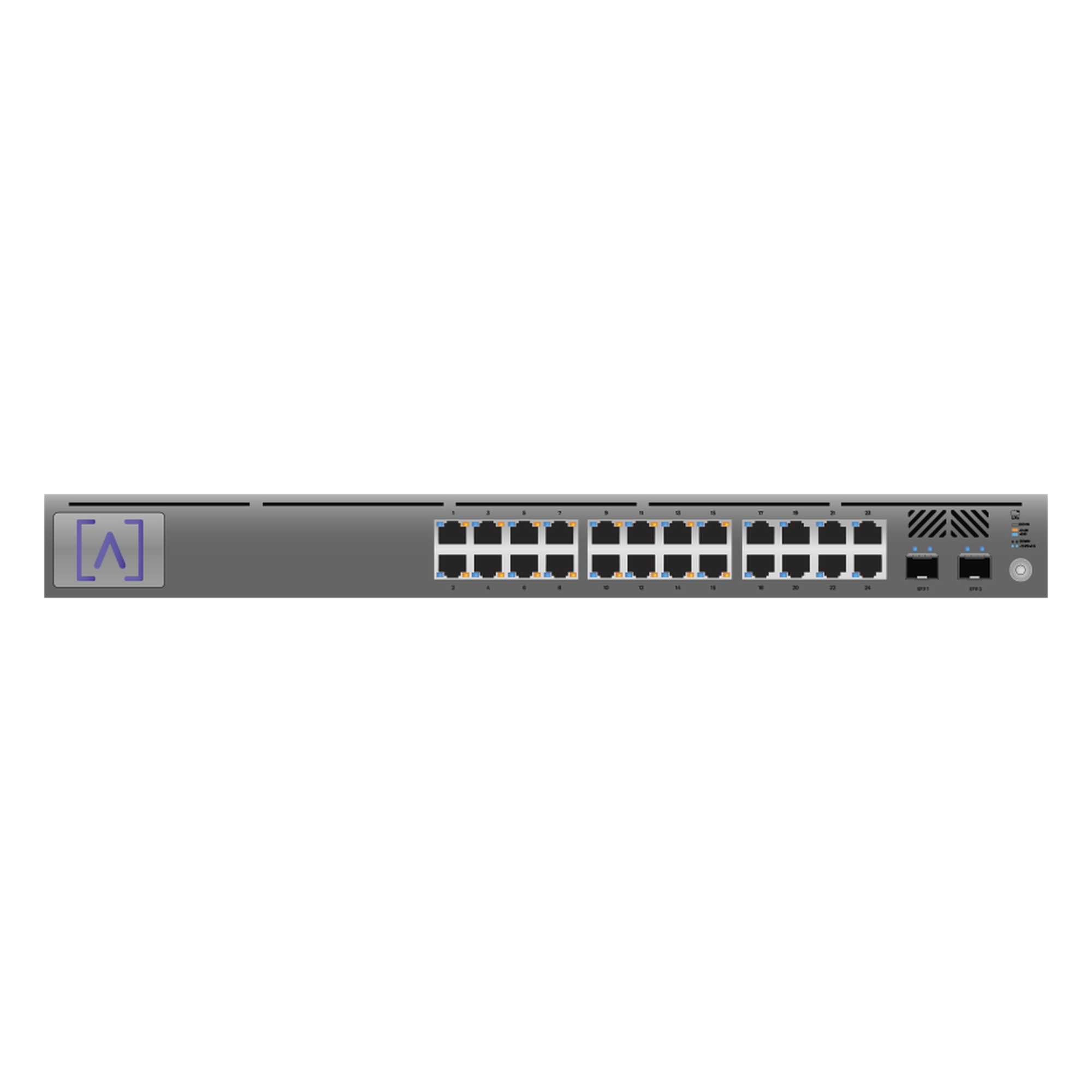 Switch Administrable PoE+ / 24 Puertos Gigabit / 16 Puertos PoE+ 802.3af/at / 2 SFP+ 10G / 240W / 1U Rack / -5°C a 50°C (23°F a 122°F) — ALTA LABS · SKU S24-POE