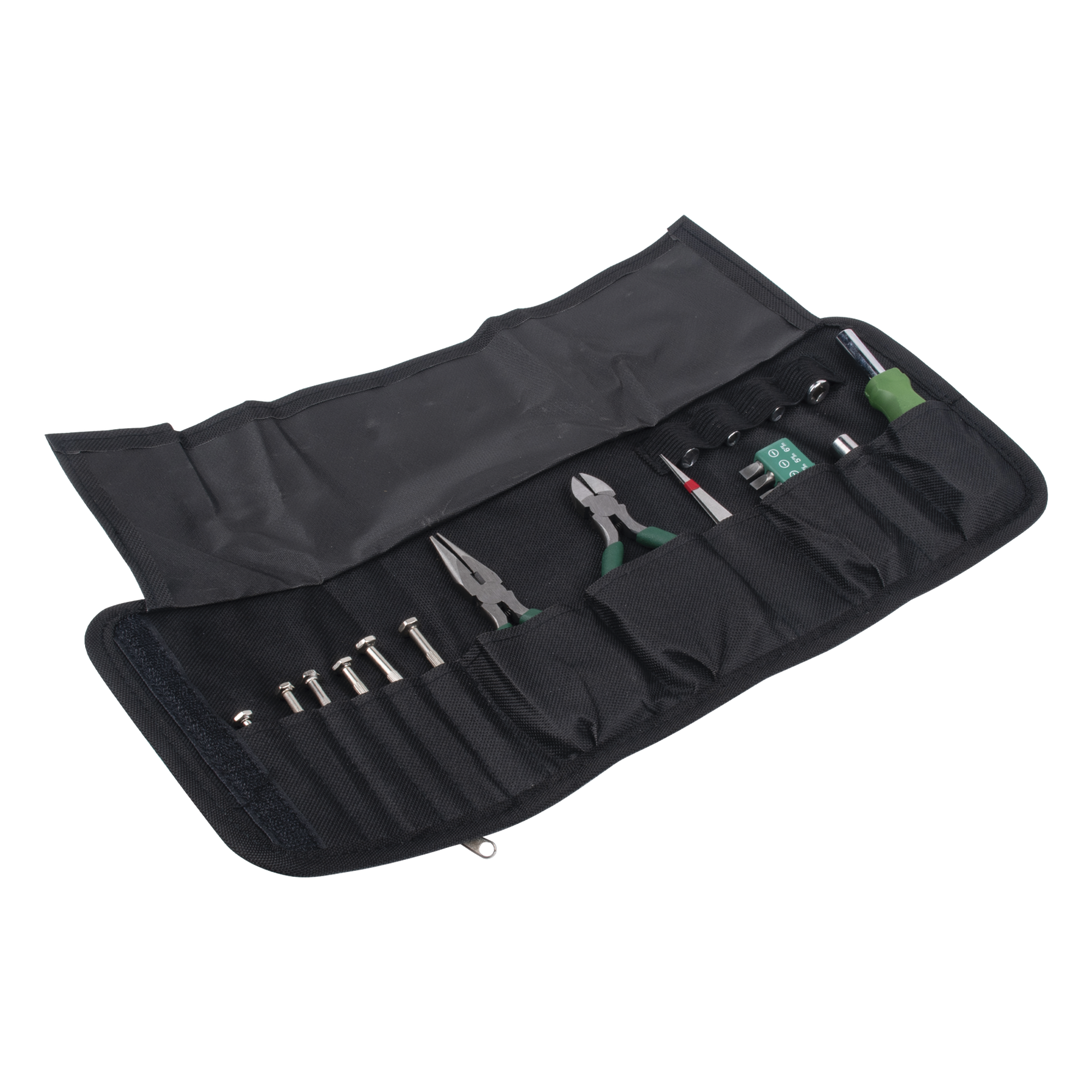 Juego de Herramientas en Estuche Portátil con 25 Pzas.  (Desarmadores Finos + Pinzas + Puntas + Maneral).