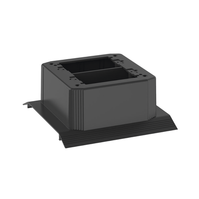 Caja de Conexión Doble, Para Uso con Canaleta de Piso AFR4BCBL6, Material PVC Rígido, Color Negro 