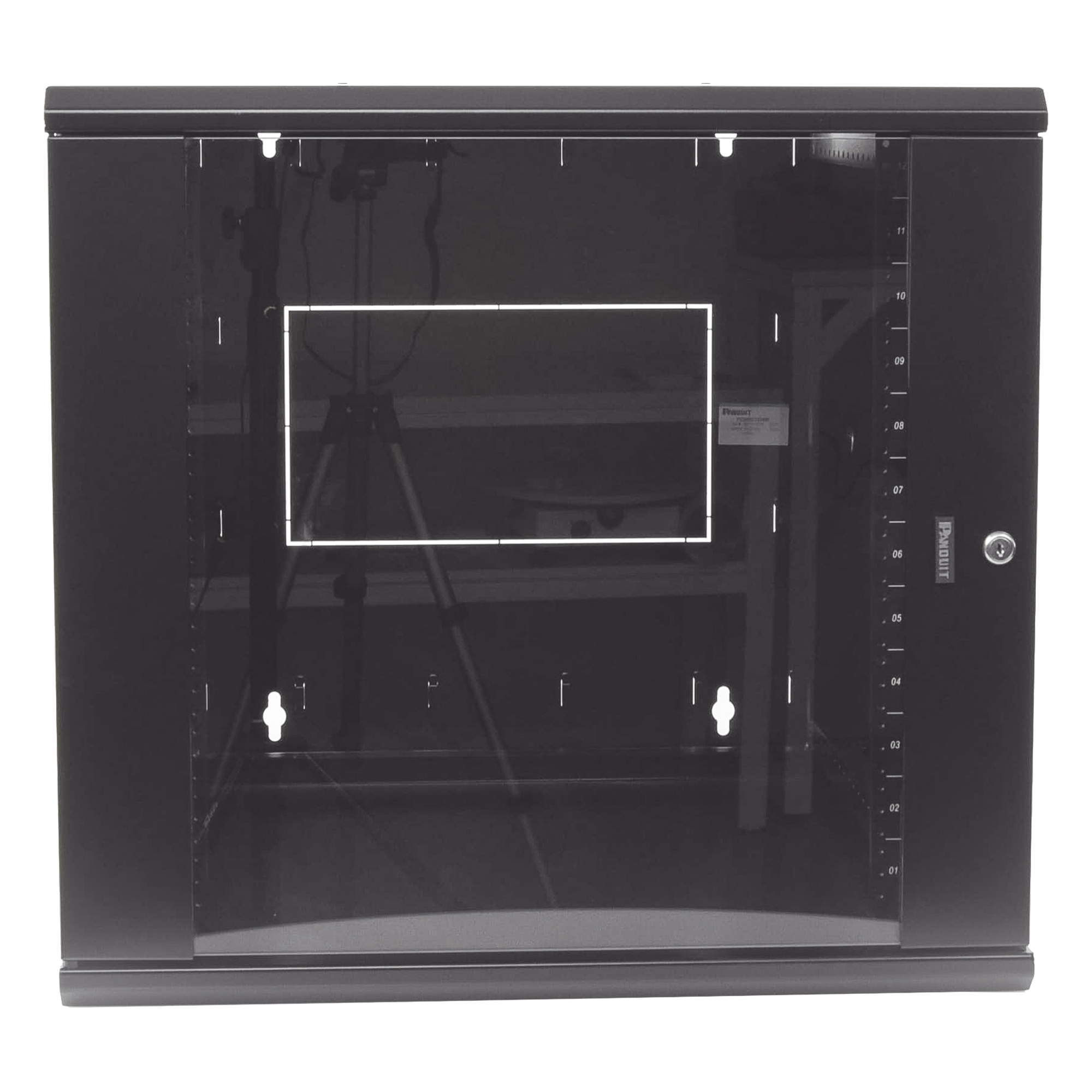 Gabinete de Montaje en Pared / 12 UR / 19in / 762mm (2.5 ft) Profundidad / Ventana de Seguridad / Acero