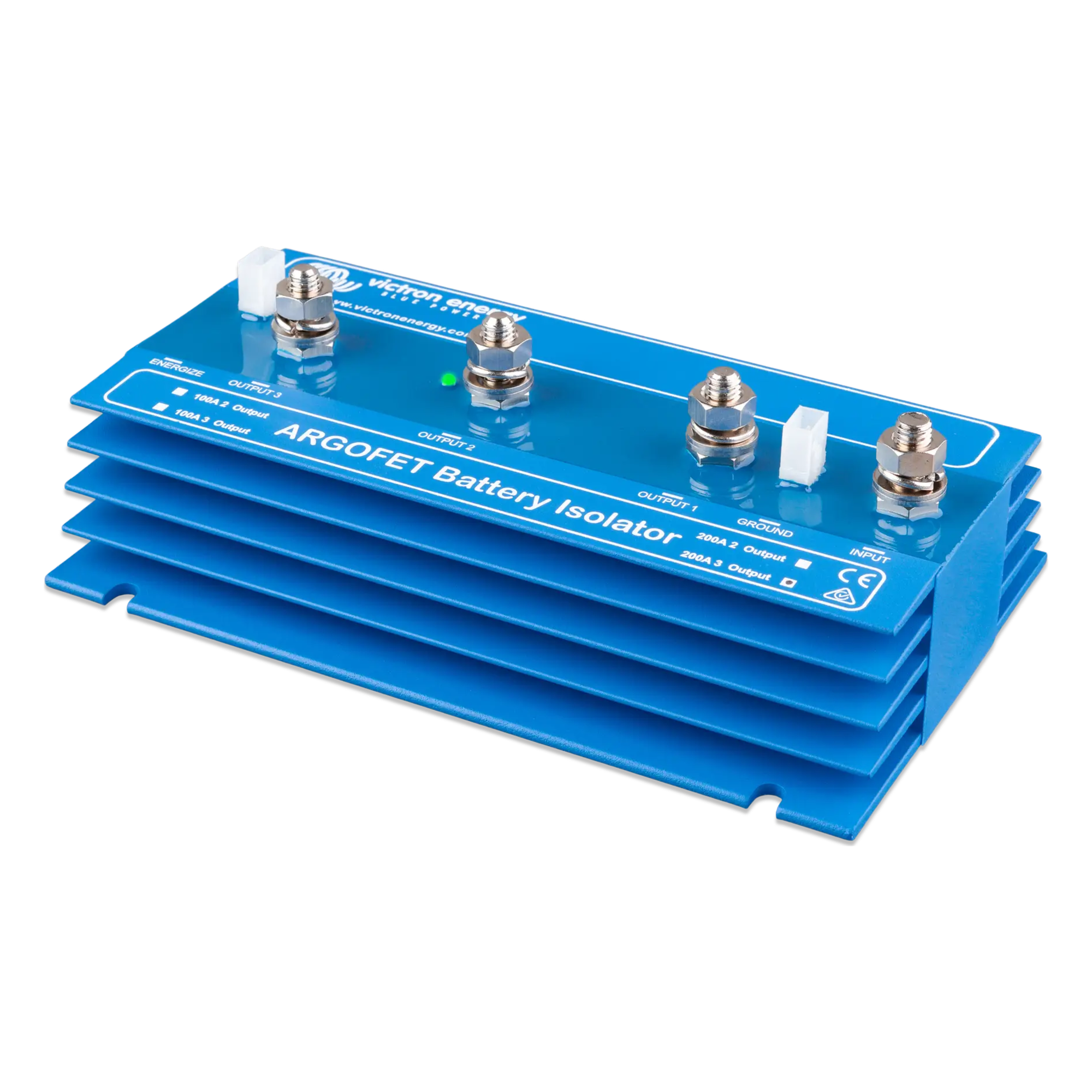 Aislador de Baterías / 200 A / 3 Bancos Independientes / Caída de Tensión <0.1 V / 12/24 V Auto / Terminales M8